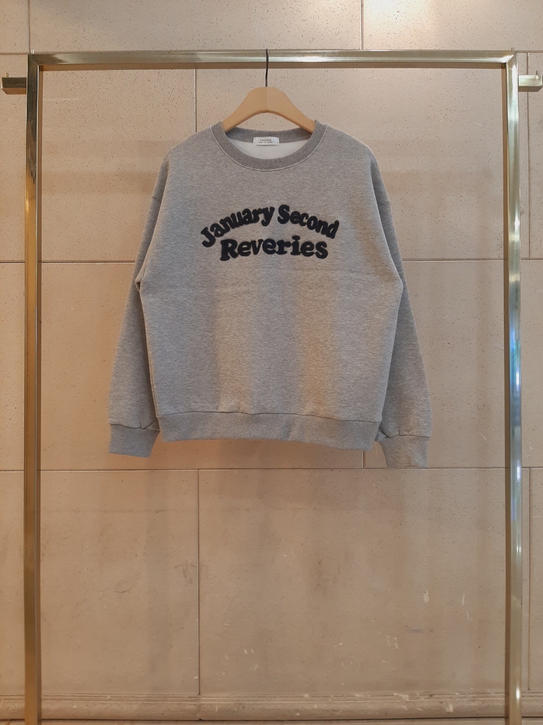 裏起毛ラウンドネックオーバーサイズレタリングスウェット | 詳細画像3