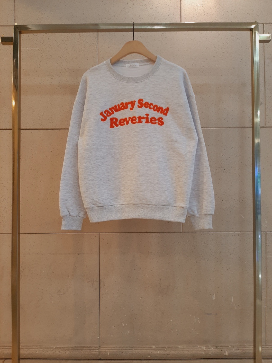 裏起毛ラウンドネックオーバーサイズレタリングスウェット | 詳細画像4