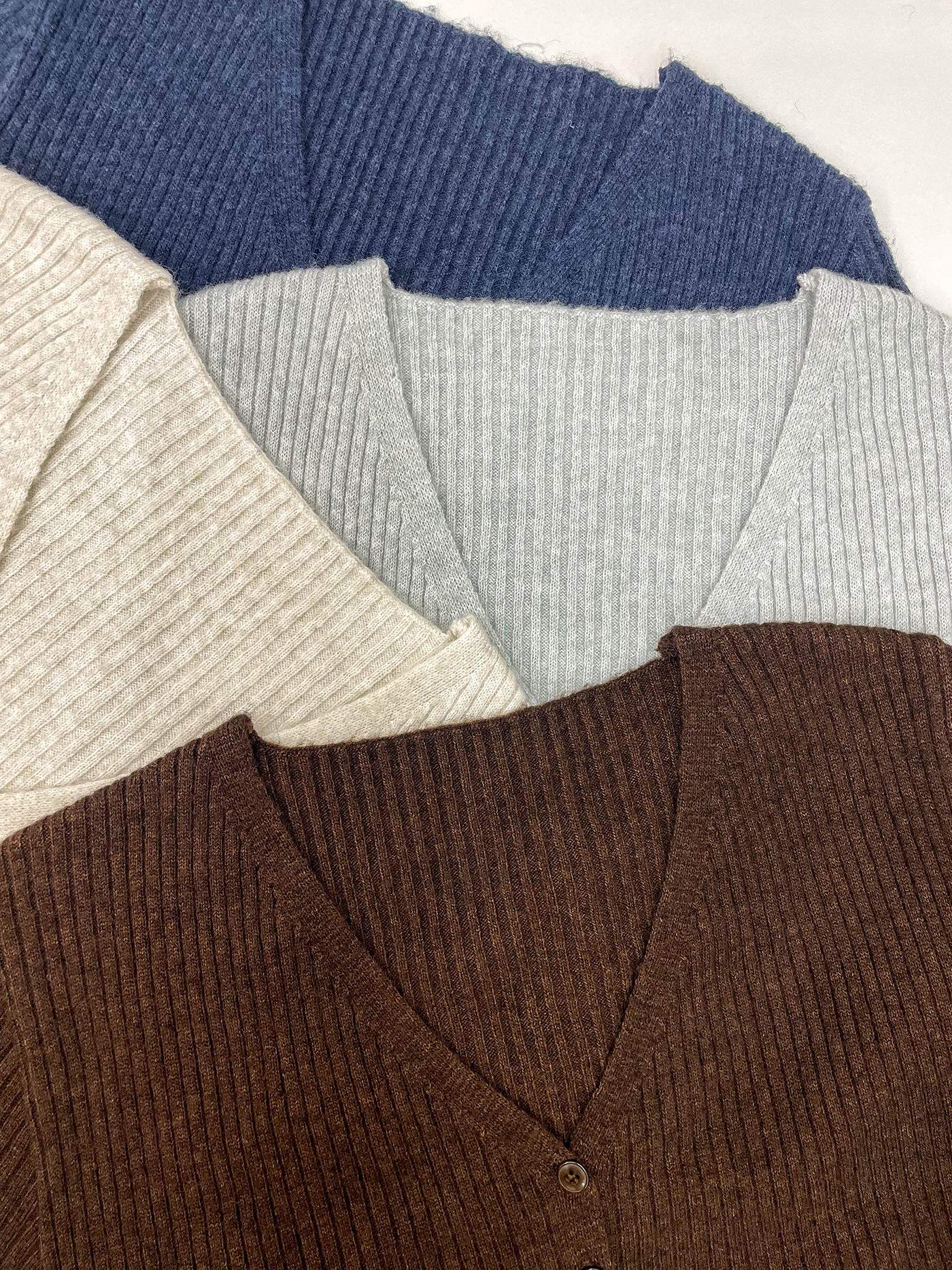 リブVネックラップスリムカーディガン | 詳細画像4