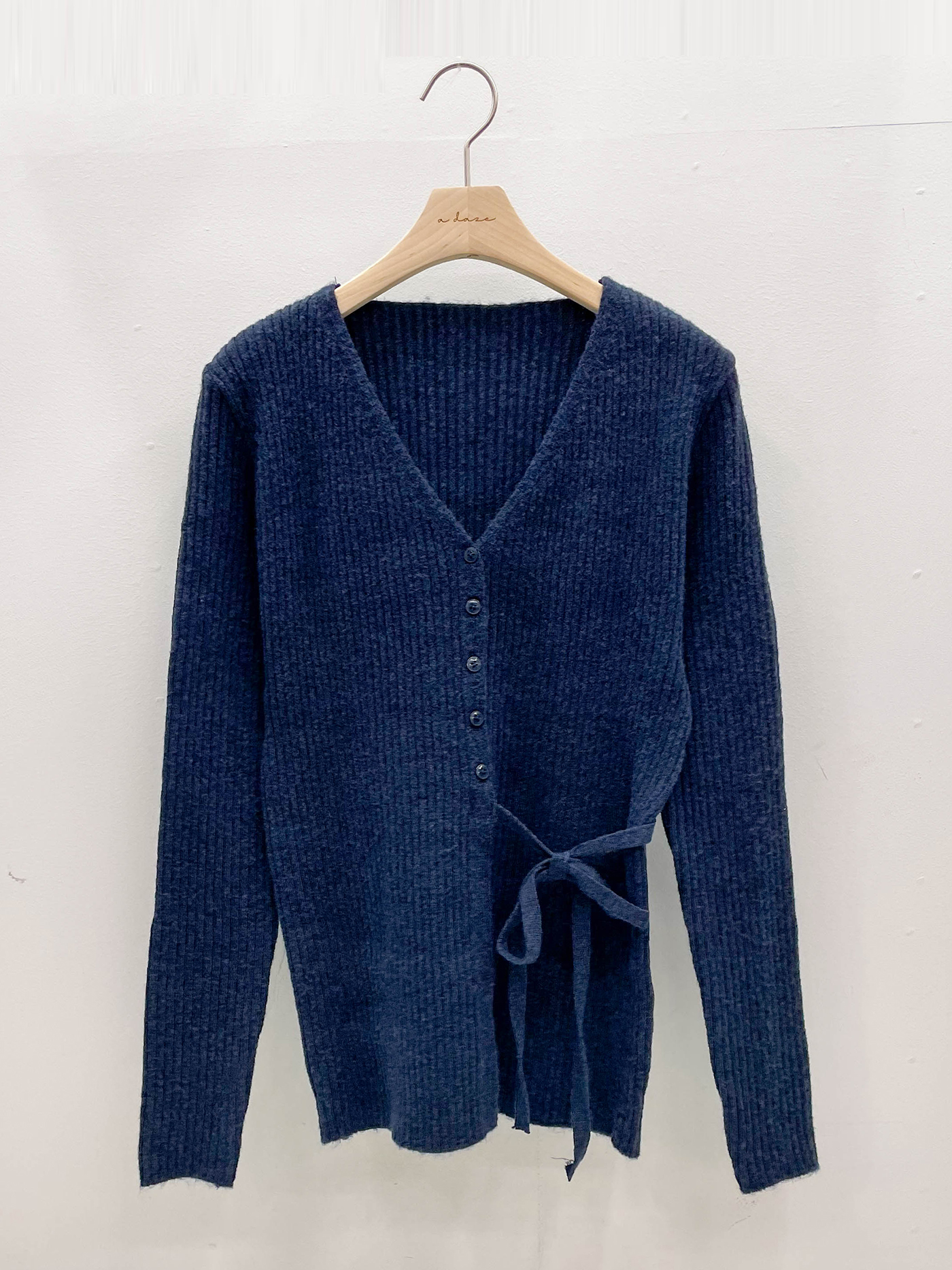 リブVネックラップスリムカーディガン | 詳細画像19