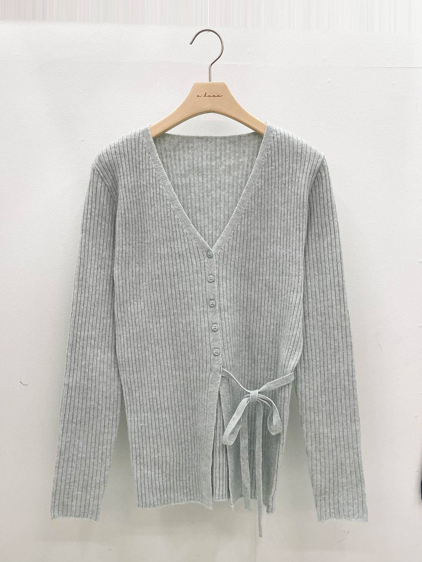 リブVネックラップスリムカーディガン | 詳細画像17