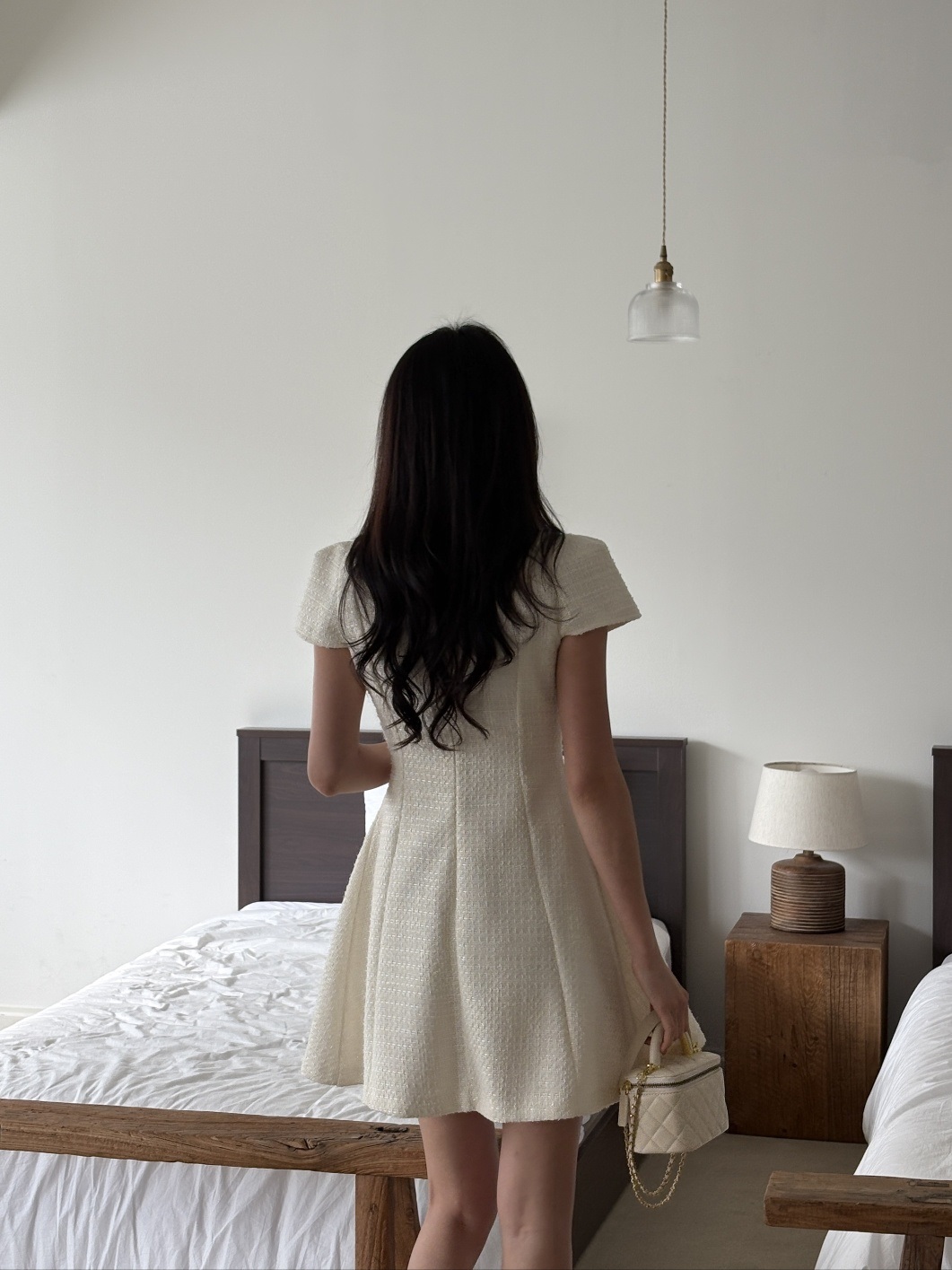 ジップアップスリム半袖フレアミニワンピース | 詳細画像7