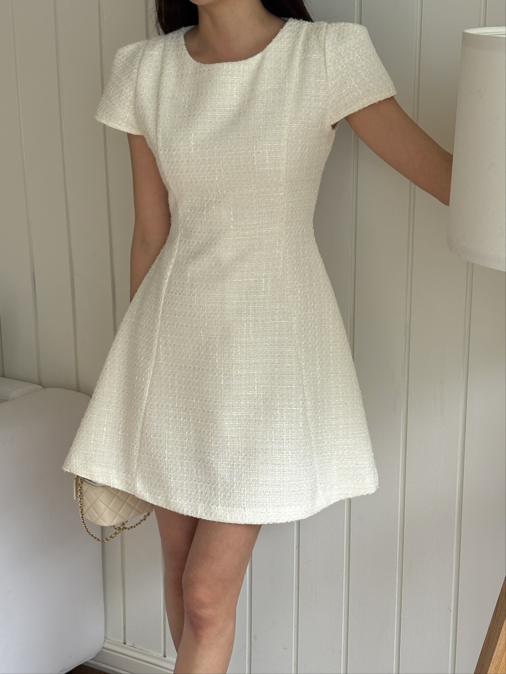 ジップアップスリム半袖フレアミニワンピース | 詳細画像9