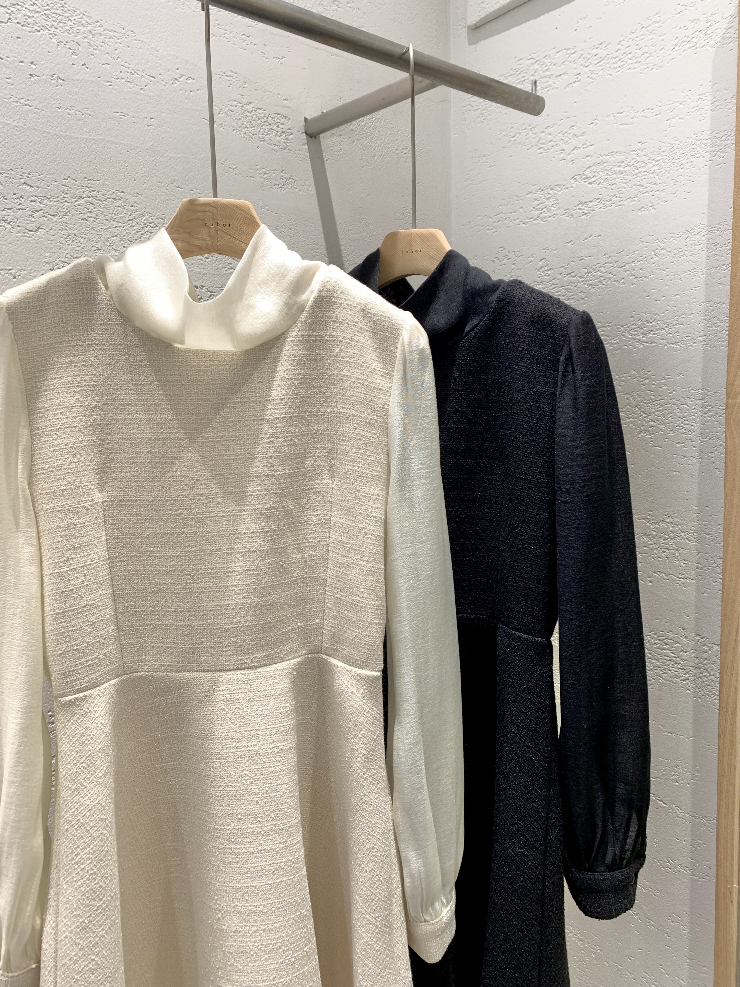 コンビスリム長袖ミニスカーフネックワンピース | 詳細画像22