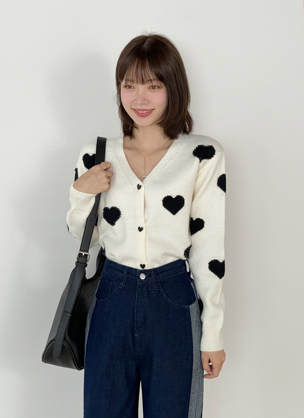 長袖ハートカーディガンニット | 詳細画像9