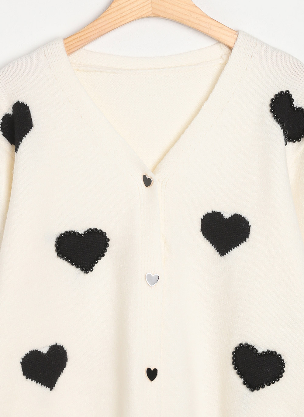 長袖ハートカーディガンニット | 詳細画像14