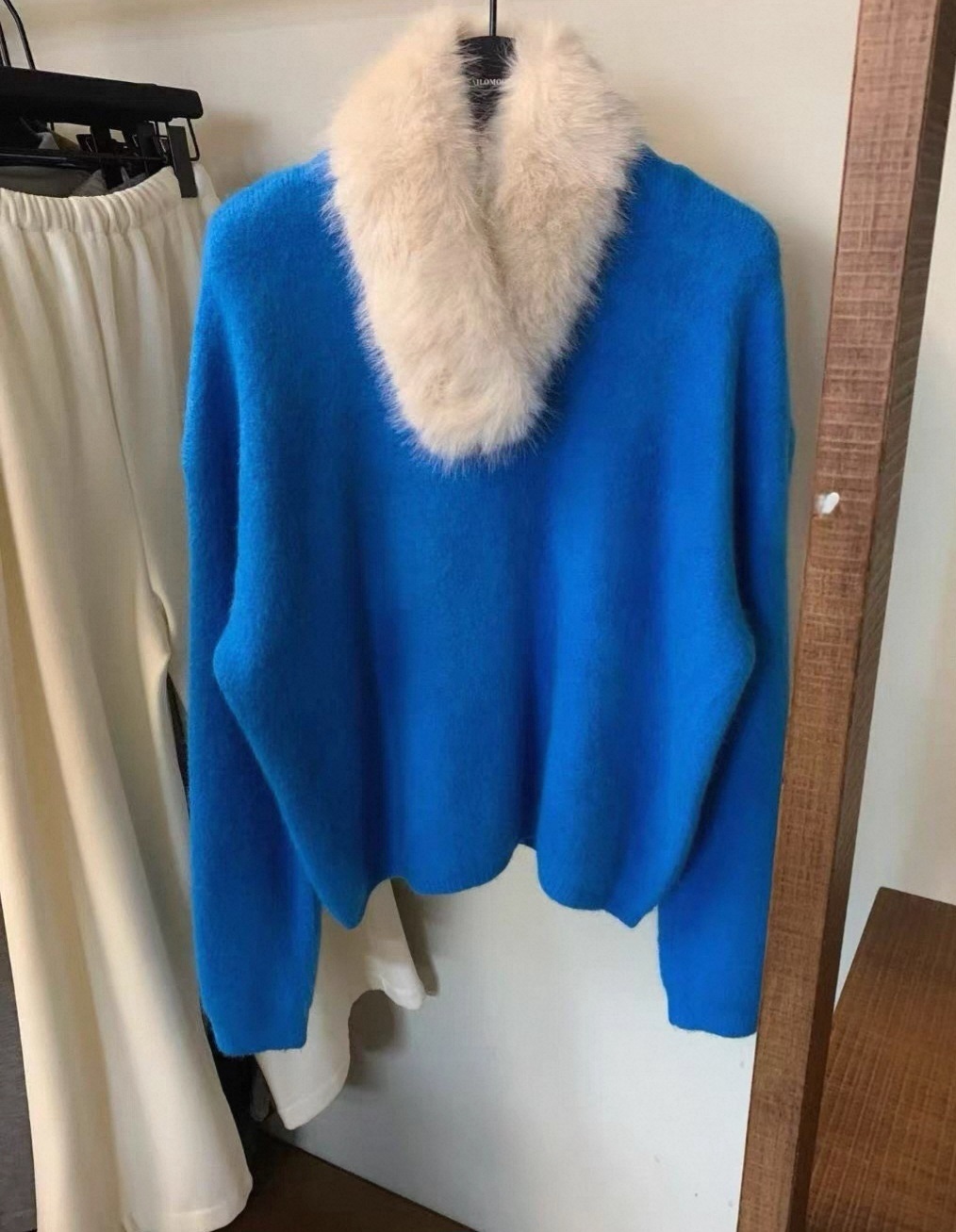 エコファーラウンドネックベーシック長袖ニットファーセット | 詳細画像19