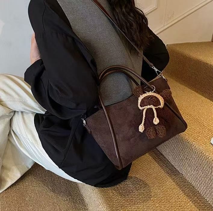 レザー調ショルダーバッグトートバッグショルダーバッグ2WAYストラップ付 | 詳細画像6