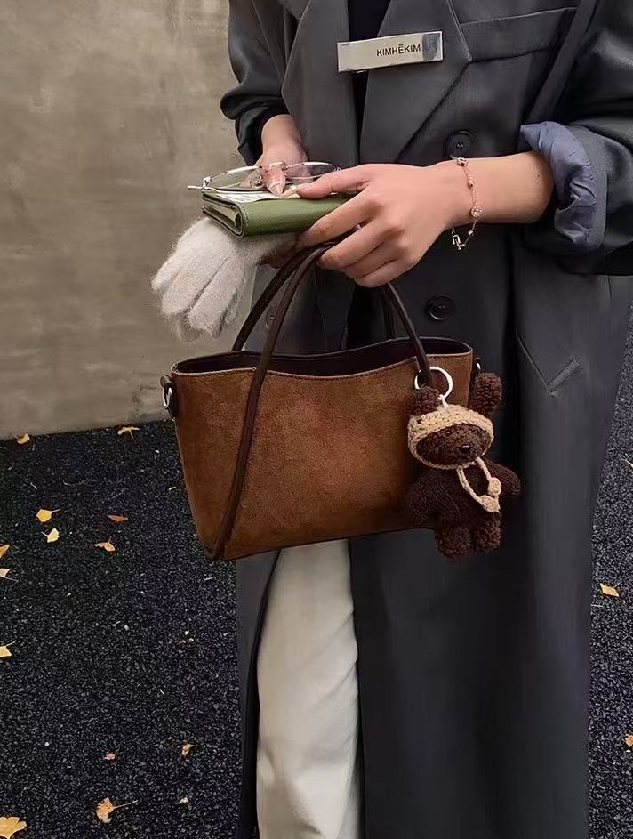 レザー調ショルダーバッグトートバッグショルダーバッグ2WAYストラップ付 | 詳細画像10