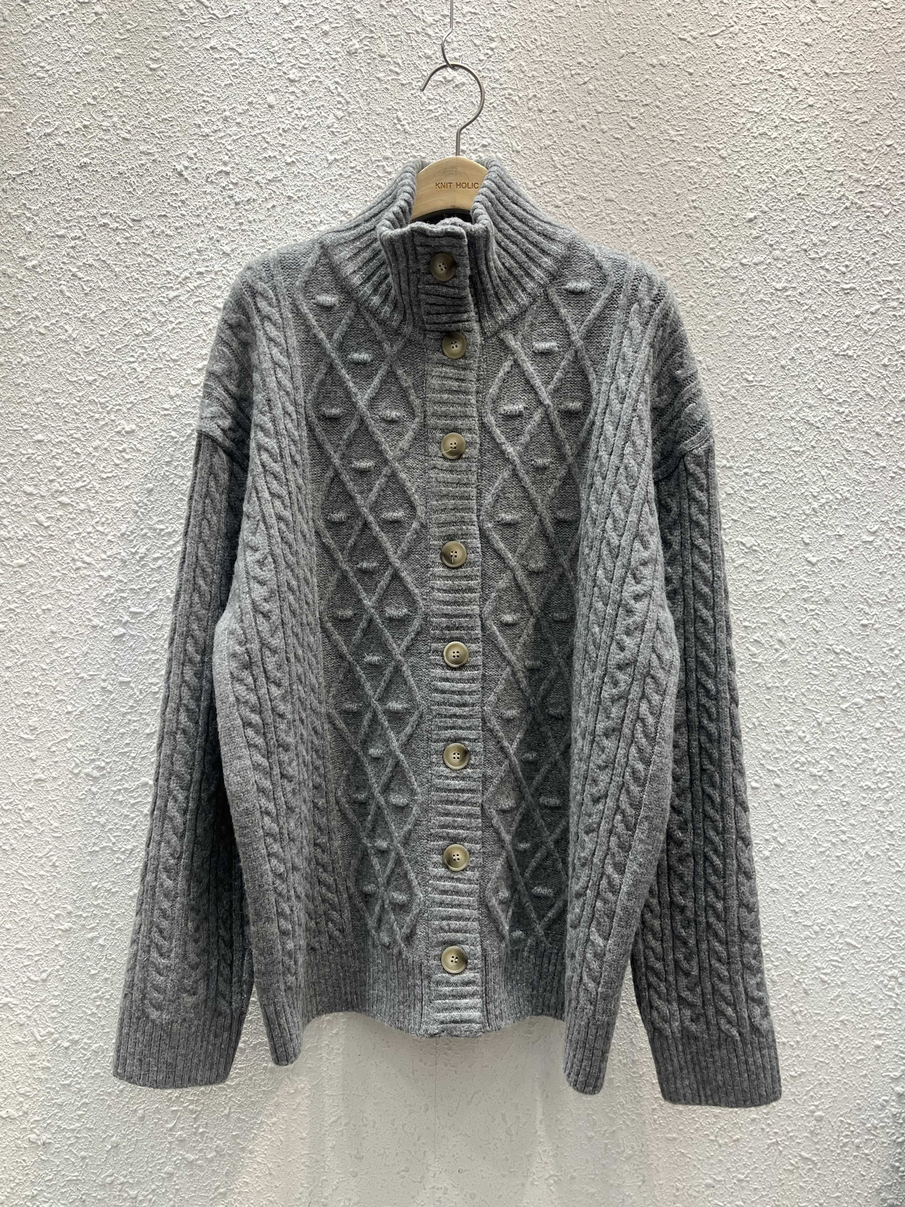 ニットボタンハイネック長袖カーディガン | 詳細画像11