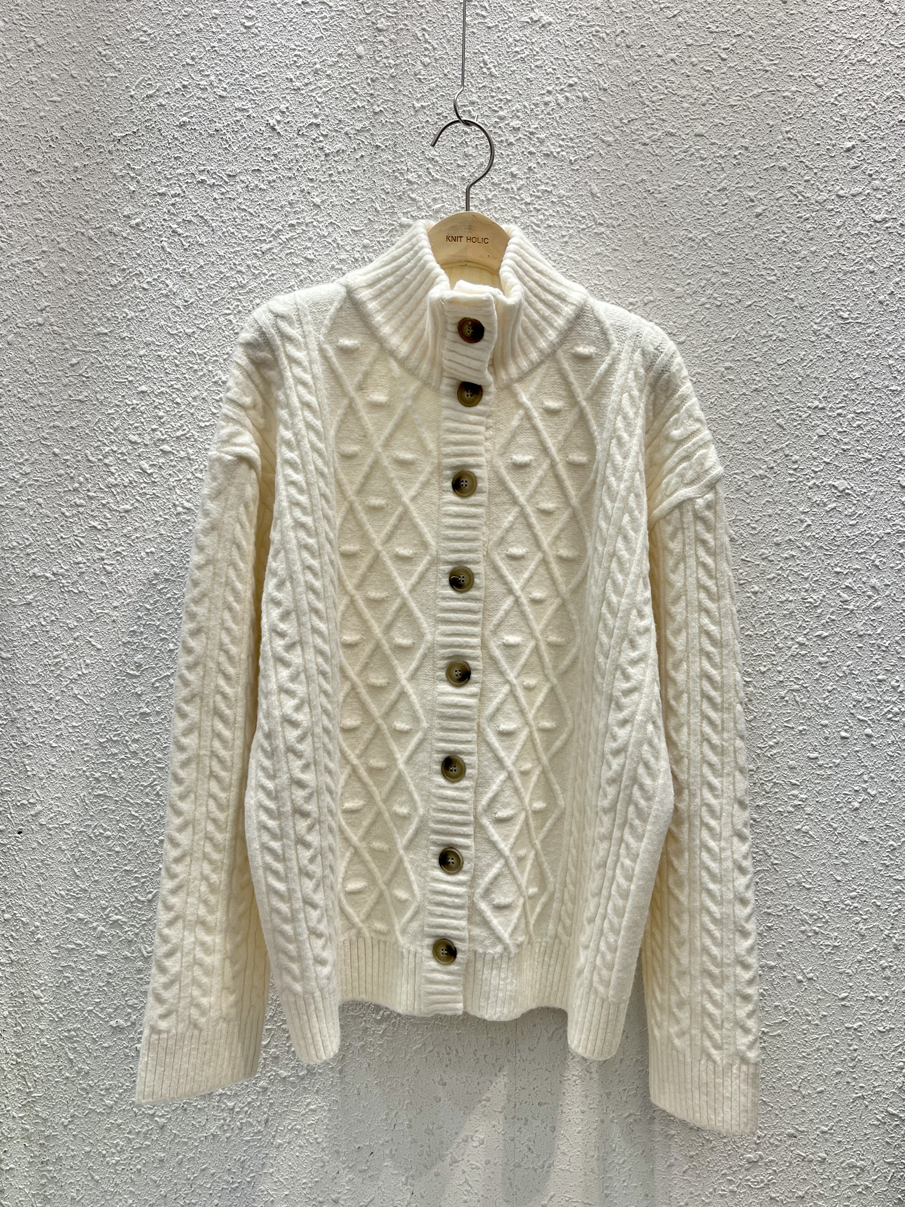 ニットボタンハイネック長袖カーディガン | 詳細画像9