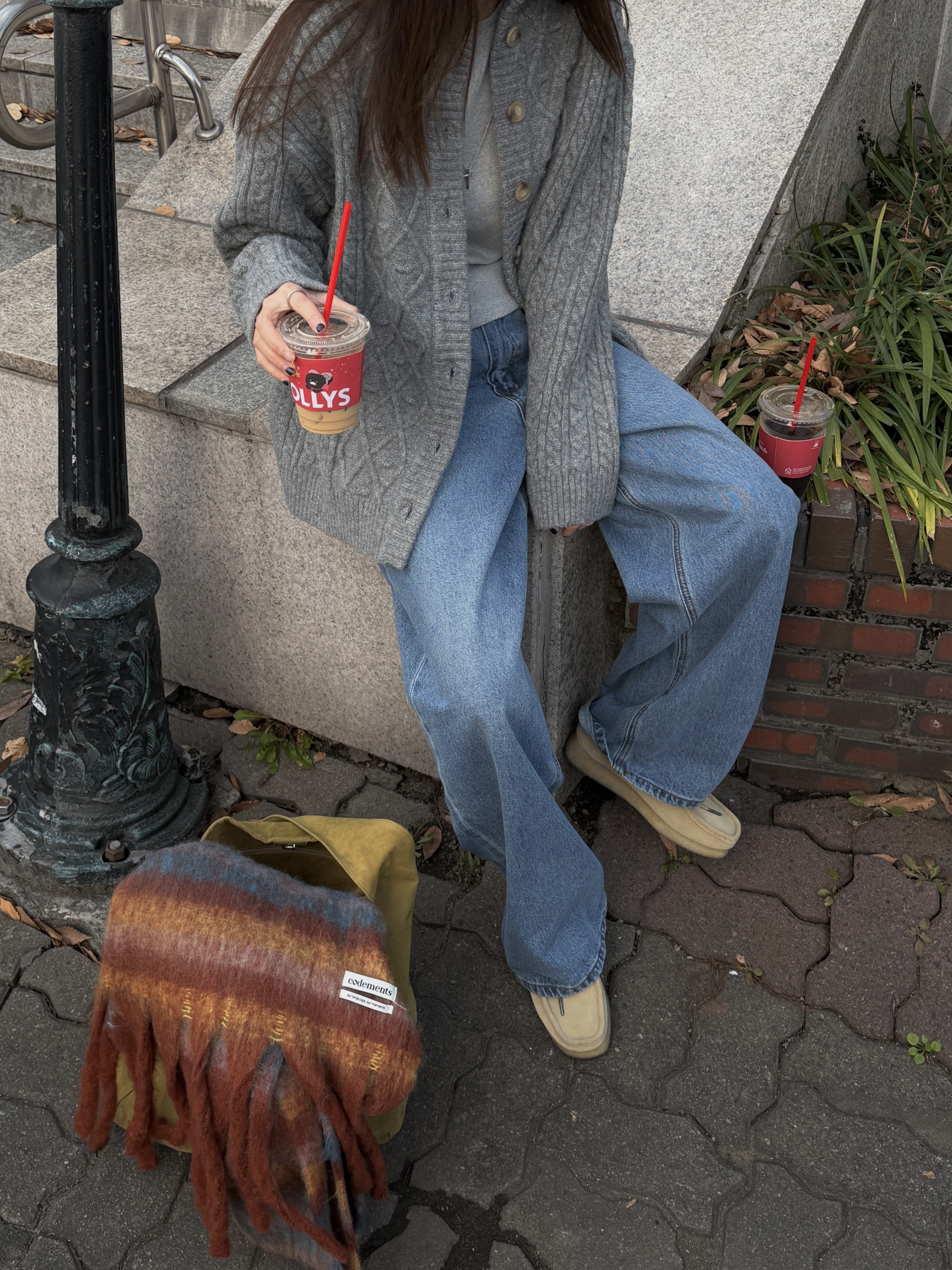 ニットボタンハイネック長袖カーディガン | 詳細画像7