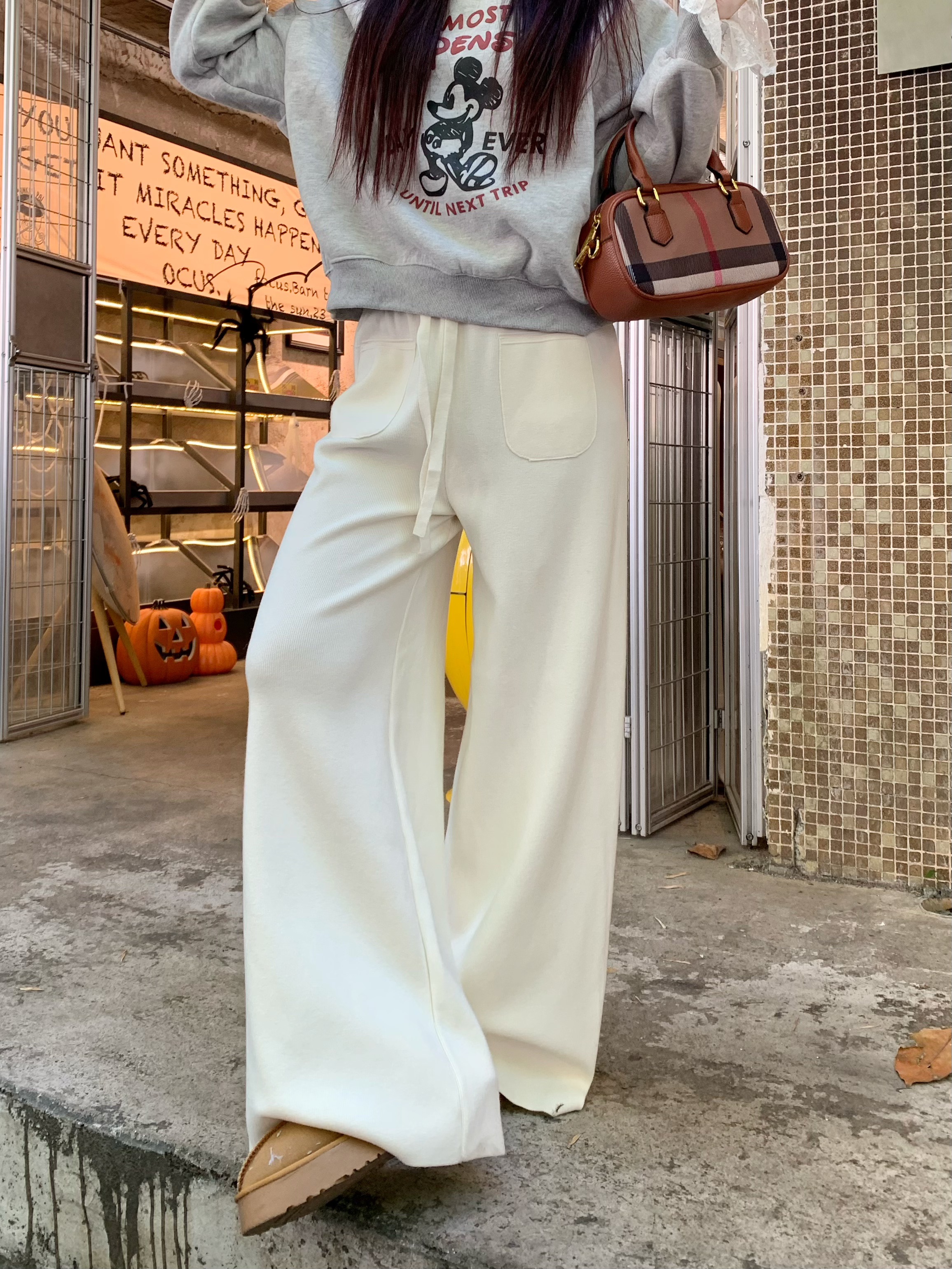 ニットポケットウエストゴムストレートワイドパンツ | 詳細画像7