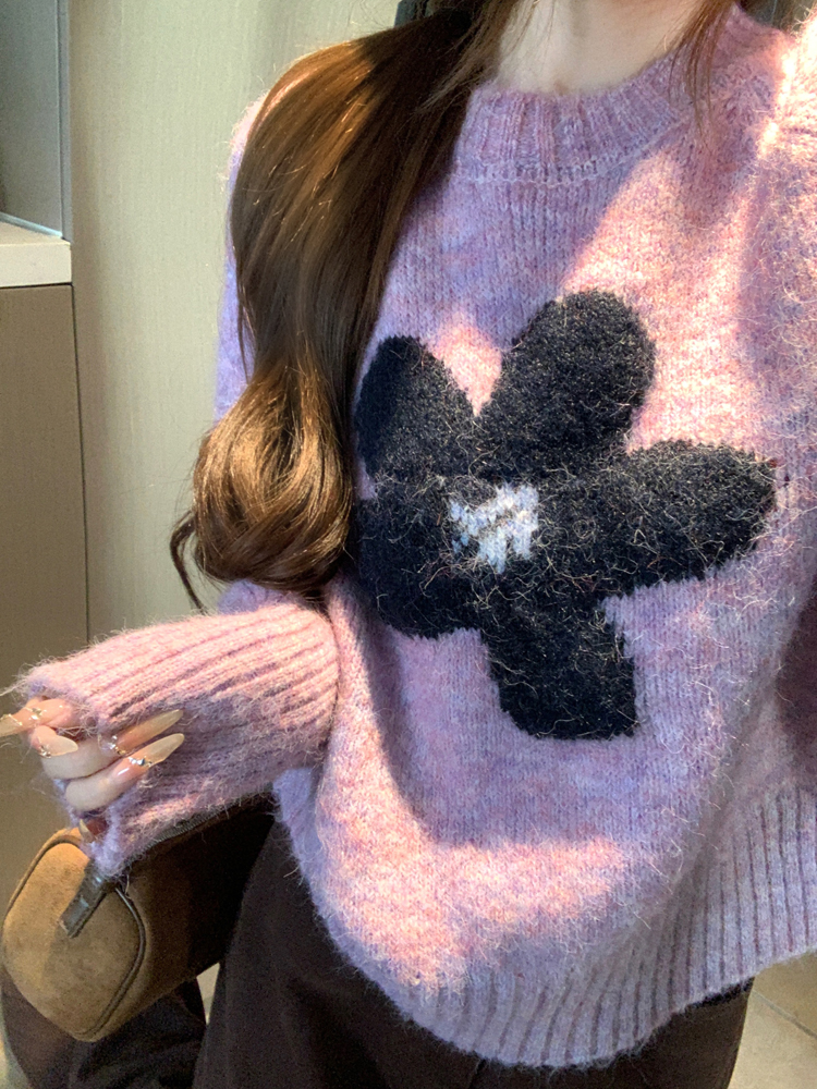 ウール混ラウンドネックベーシック長袖ニット | 詳細画像11