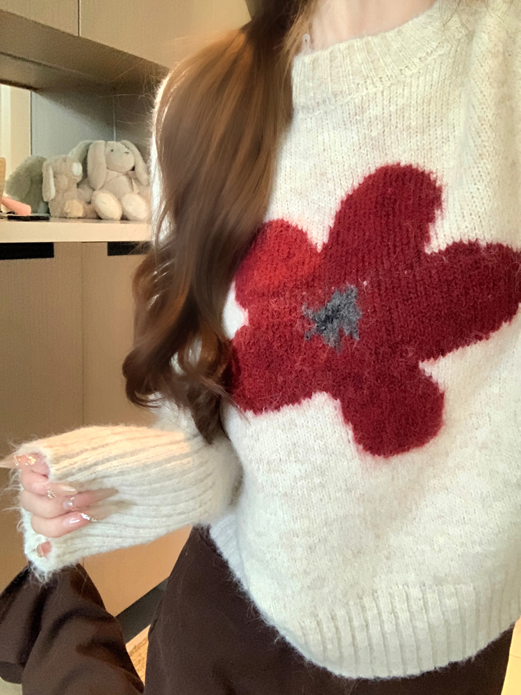 ウール混ラウンドネックベーシック長袖ニット | 詳細画像22