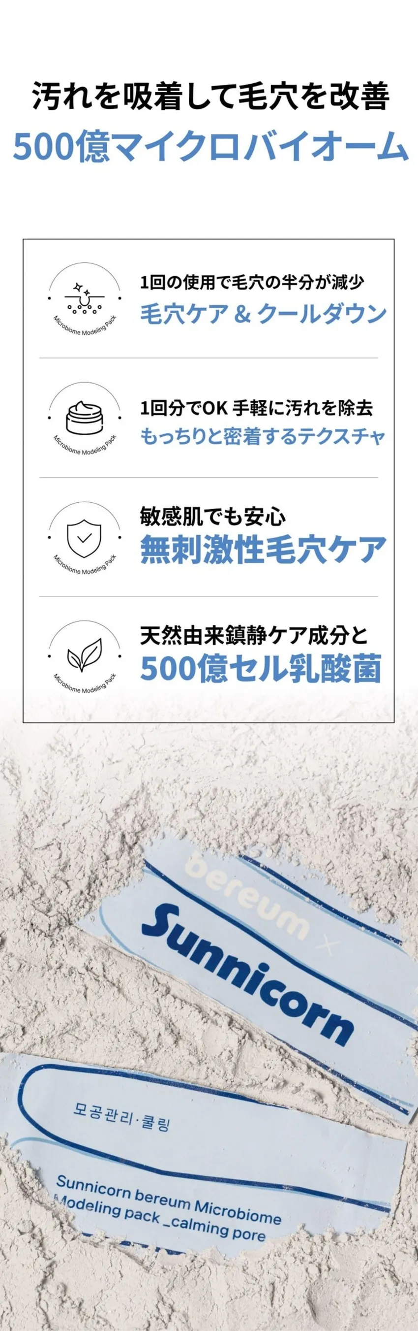 [サニコーン] マイクロバイオーム モデリングパック 鎮静毛穴 1セット（7枚入り | 詳細画像11