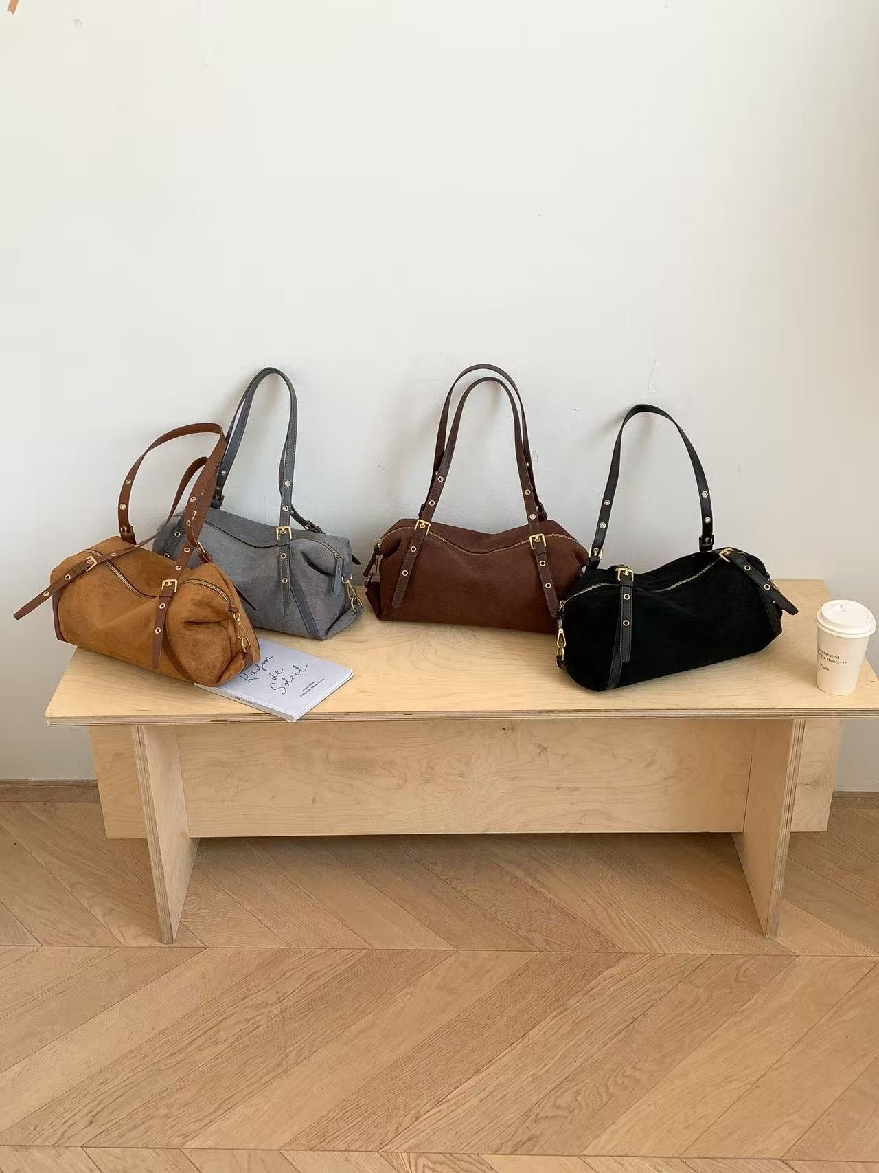 スエード調バックルカラートートバッグ | 詳細画像3