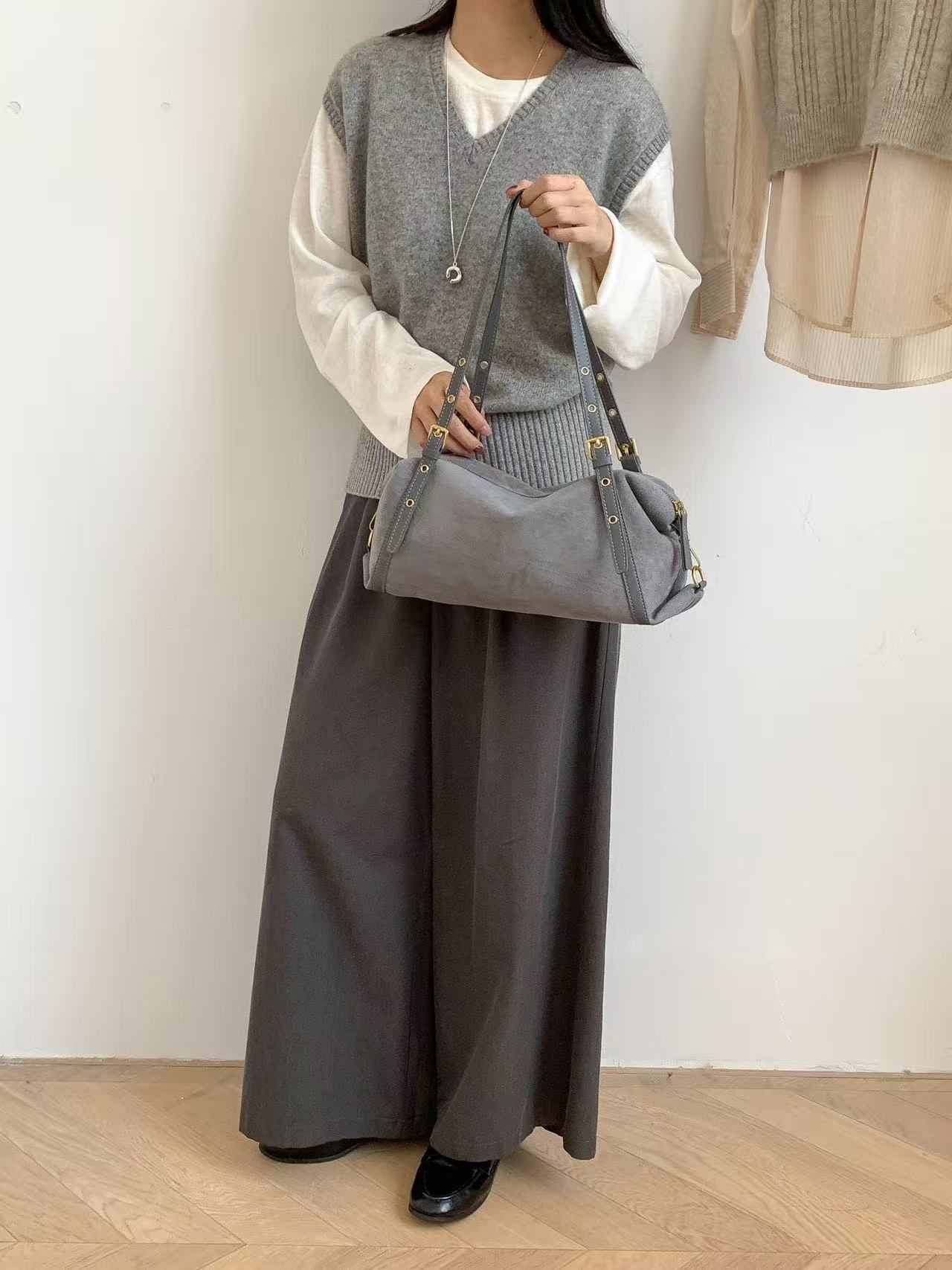 スエード調バックルカラートートバッグ | 詳細画像5