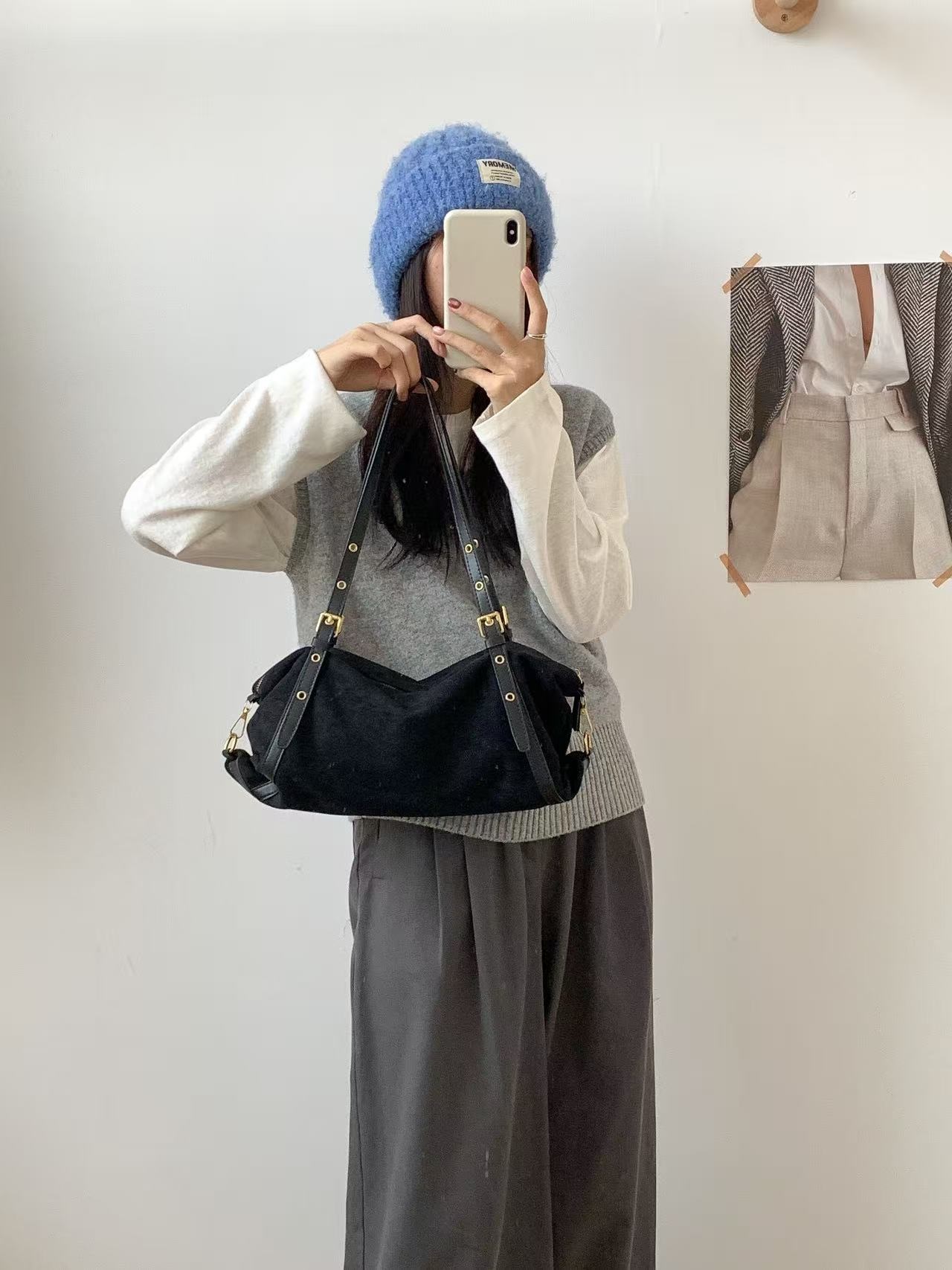 スエード調バックルカラートートバッグ | 詳細画像7