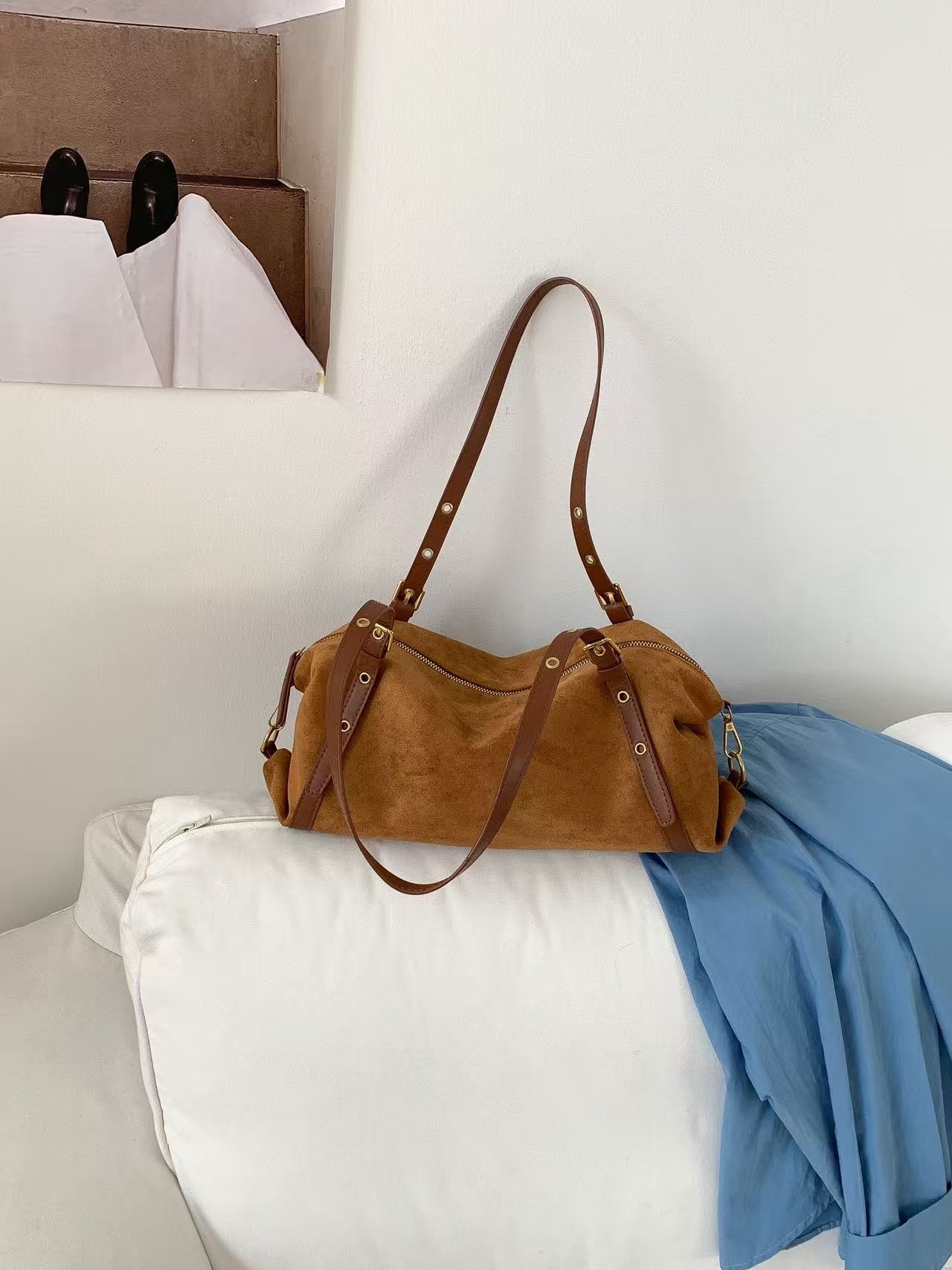 スエード調バックルカラートートバッグ | 詳細画像9