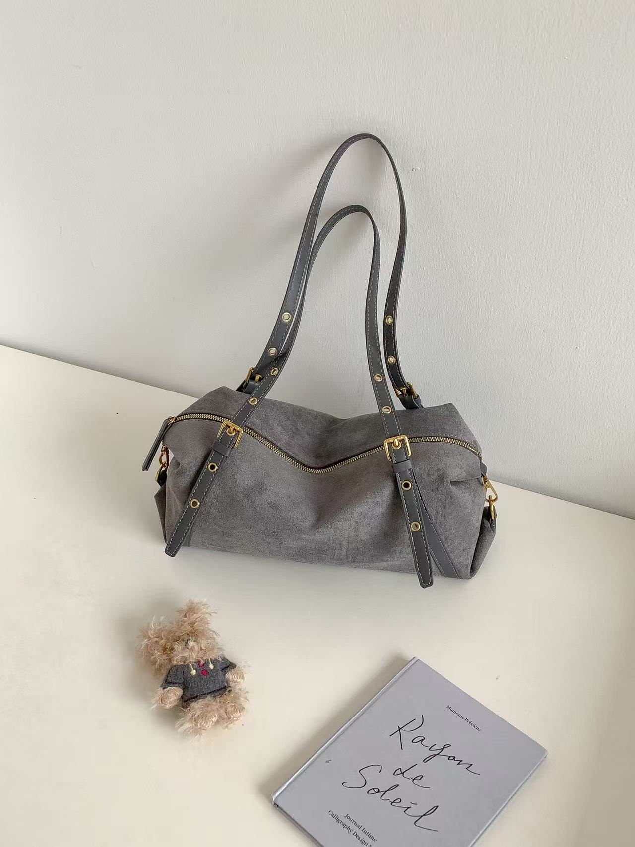 スエード調バックルカラートートバッグ | 詳細画像11