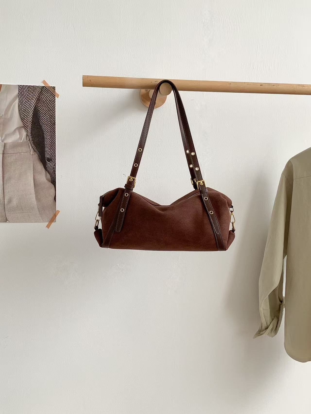 スエード調バックルカラートートバッグ | 詳細画像13