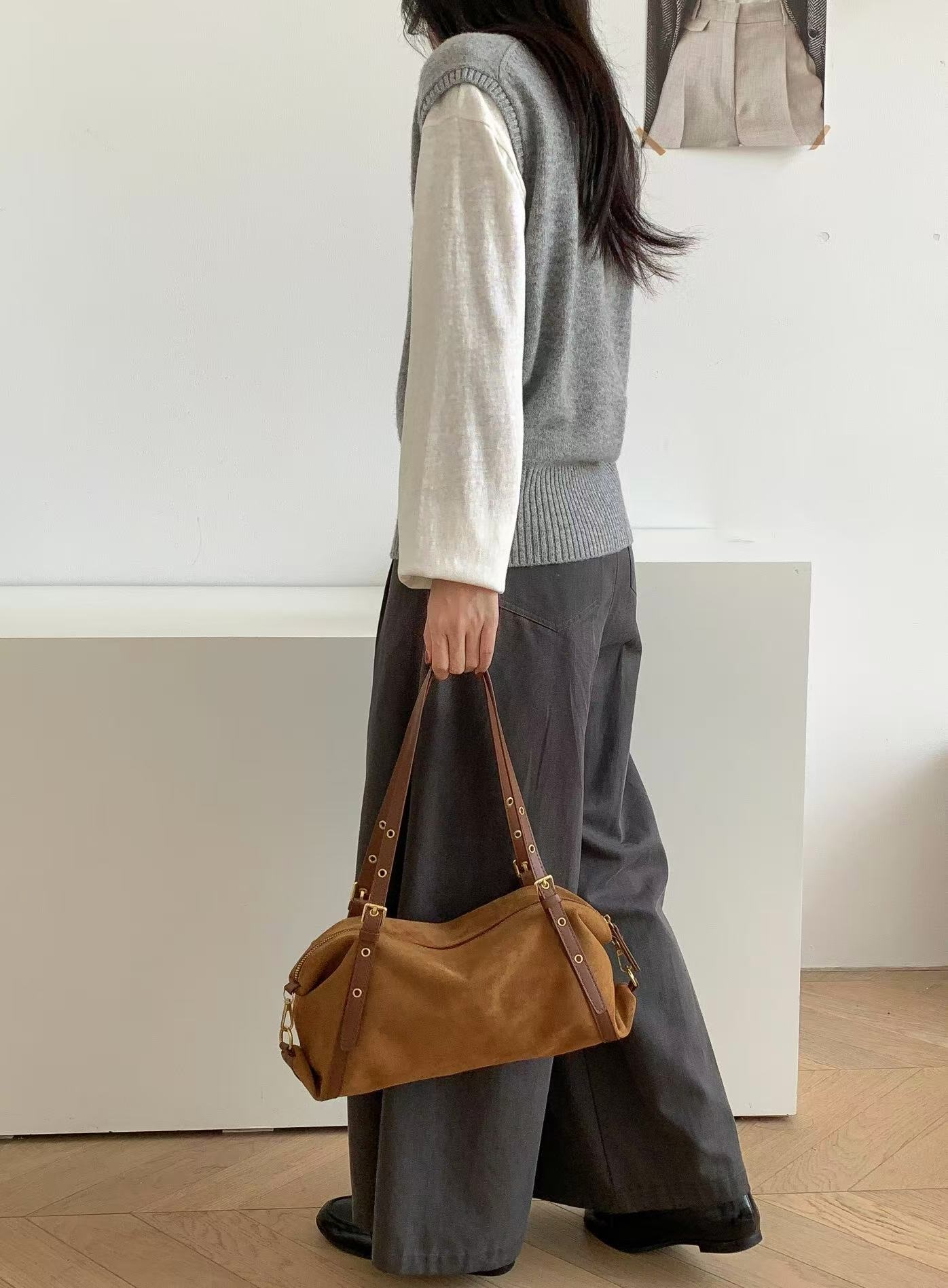 スエード調バックルカラートートバッグ | 詳細画像15
