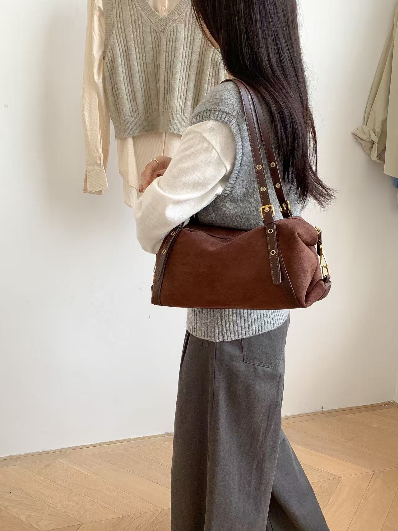 スエード調バックルカラートートバッグ | 詳細画像18