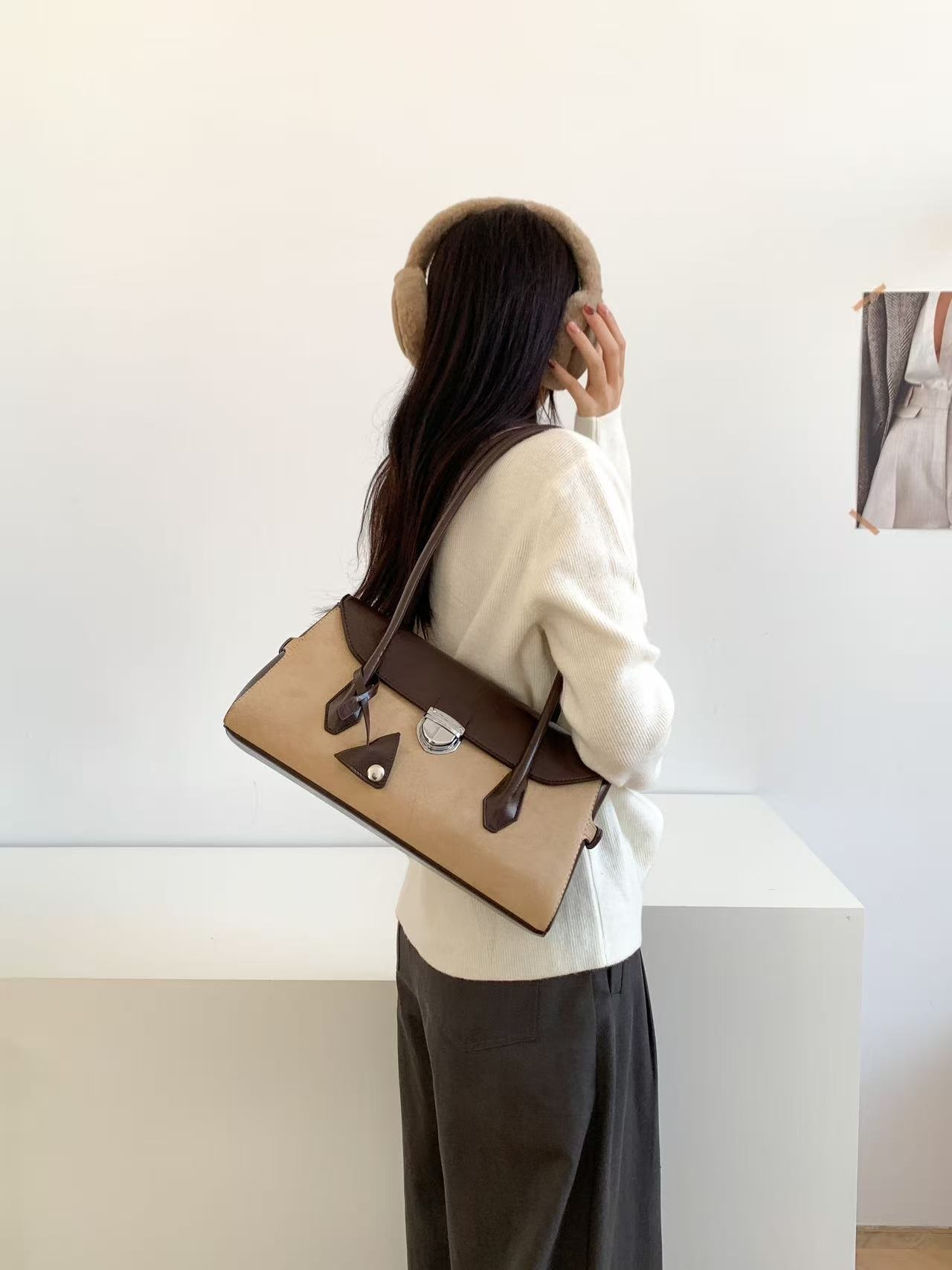 レザー調カラートートバッグ | 詳細画像3