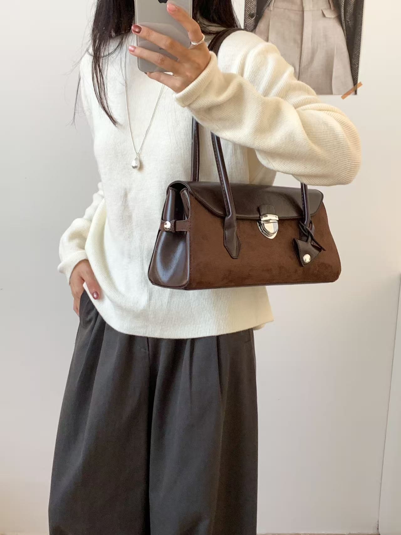 レザー調カラートートバッグ | 詳細画像15