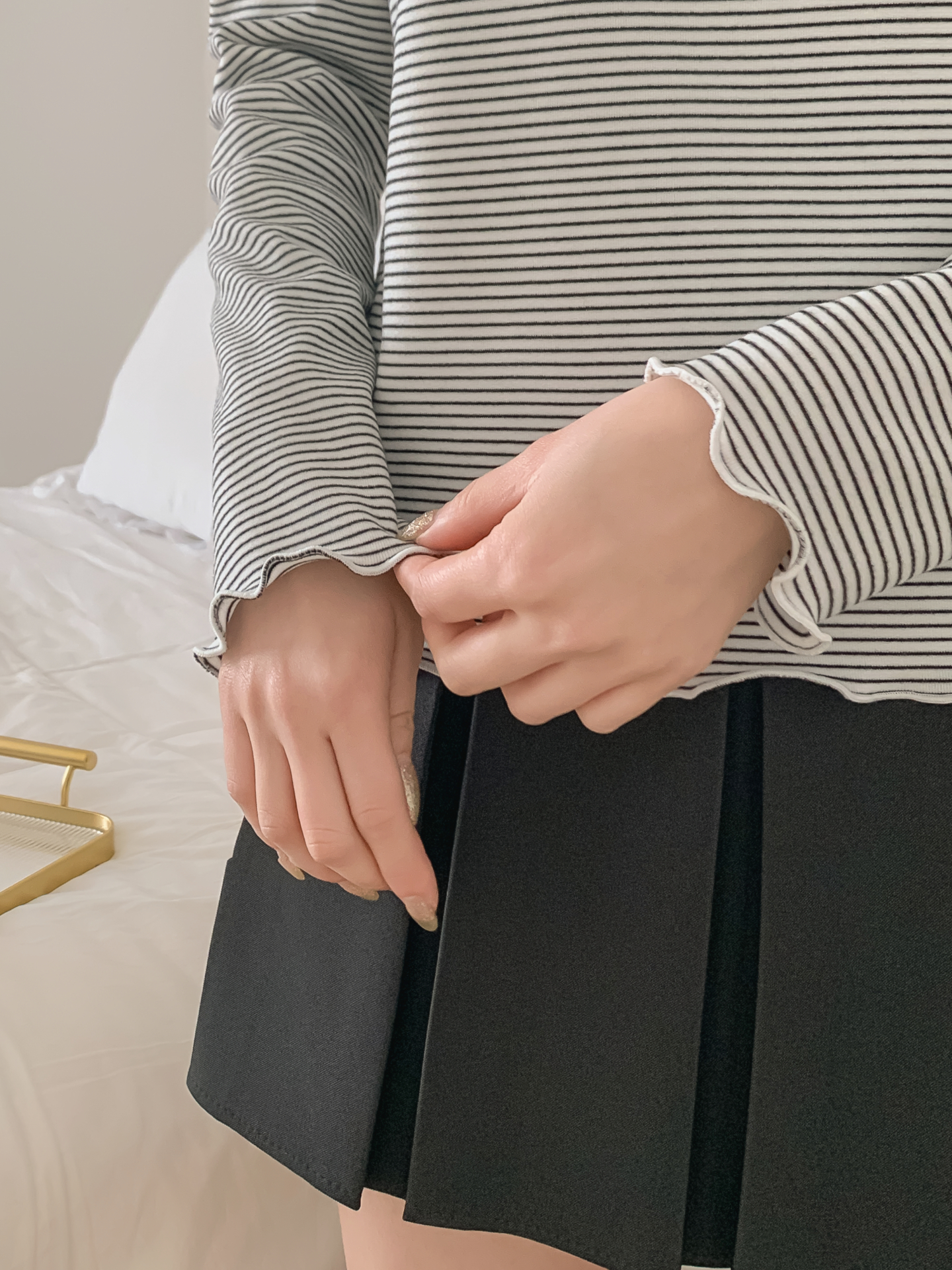 タートルネックメロウ長袖ボーダーTシャツ | 詳細画像18