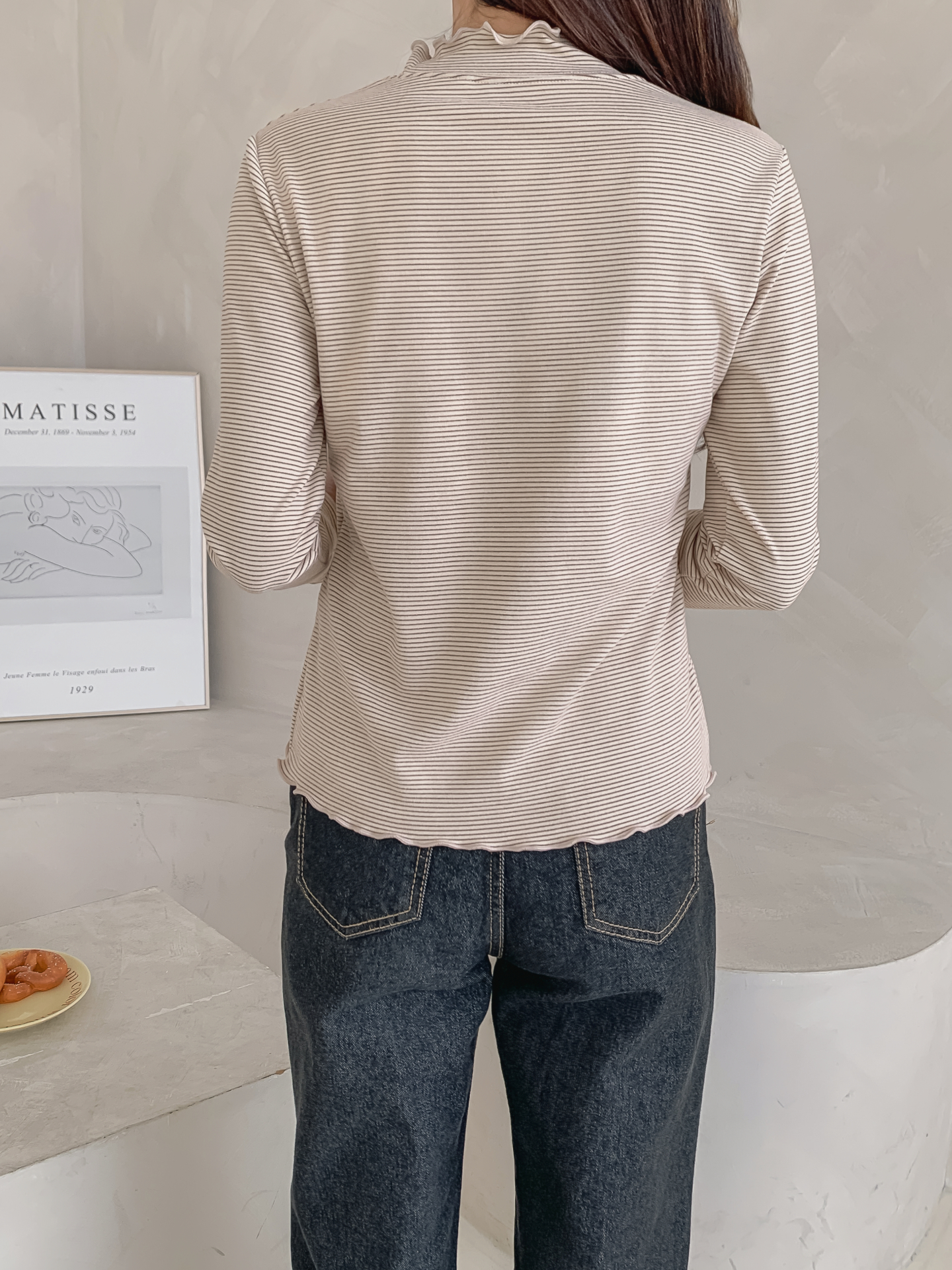 タートルネックメロウ長袖ボーダーTシャツ | 詳細画像25