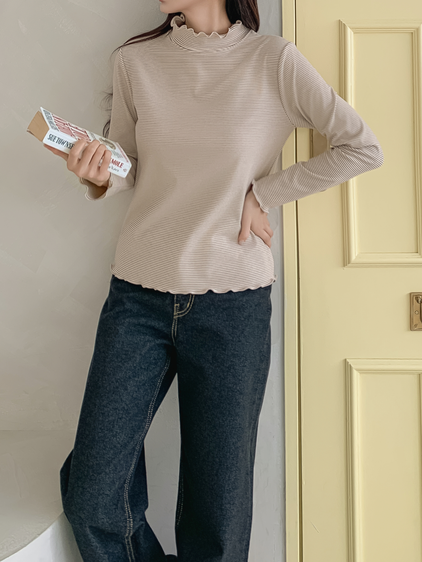 タートルネックメロウ長袖ボーダーTシャツ | 詳細画像27