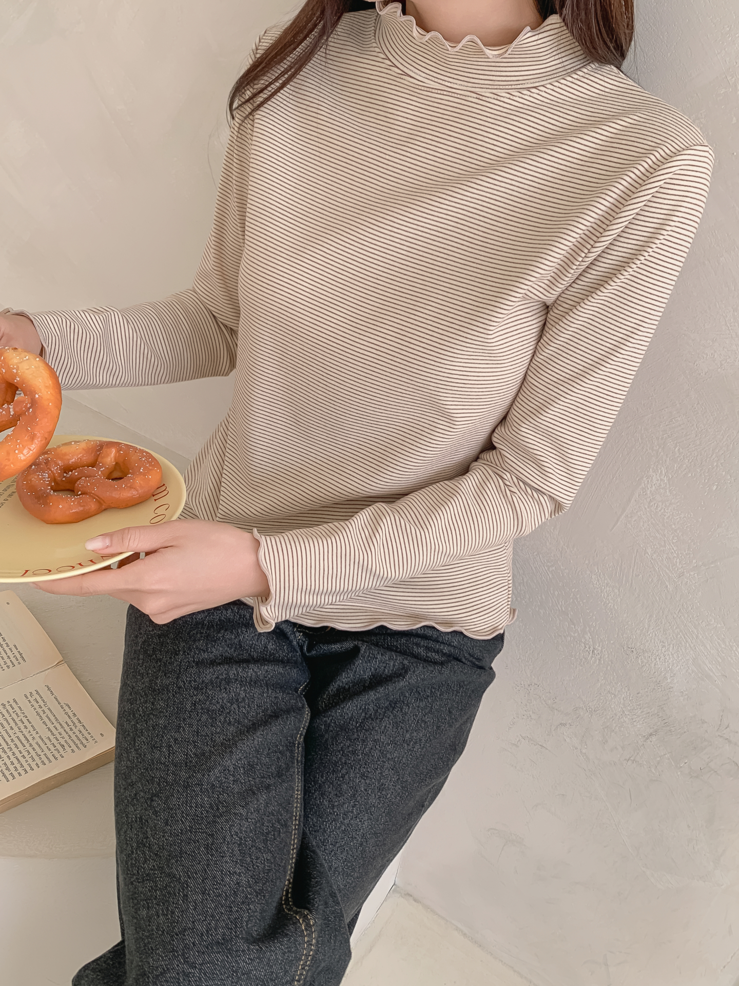 タートルネックメロウ長袖ボーダーTシャツ | 詳細画像29