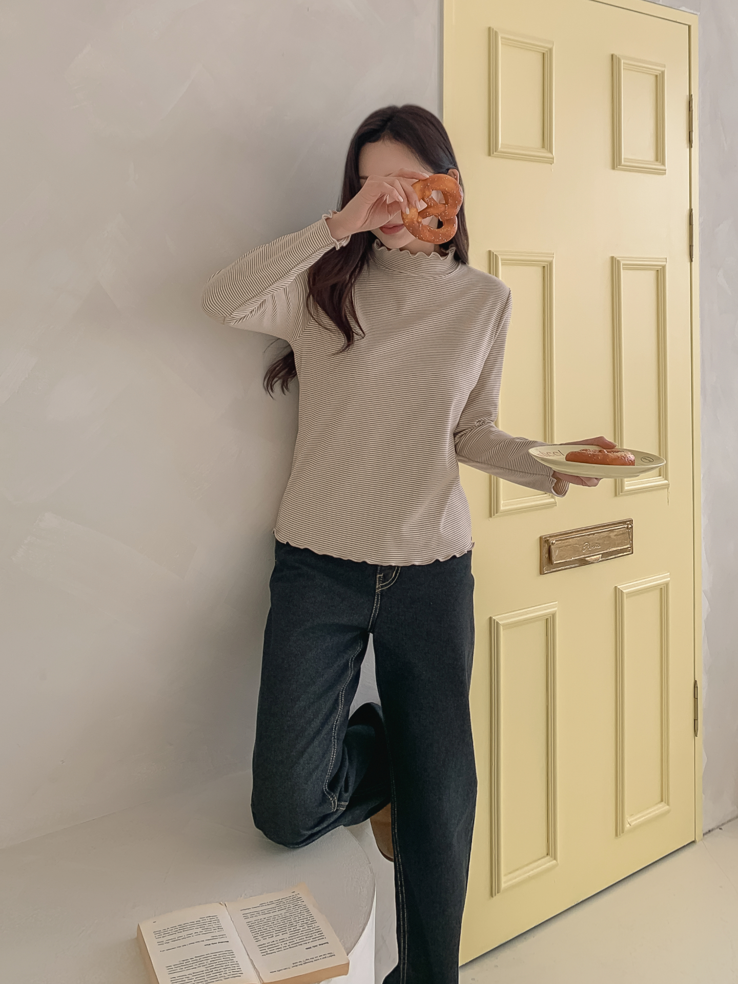 タートルネックメロウ長袖ボーダーTシャツ | 詳細画像31