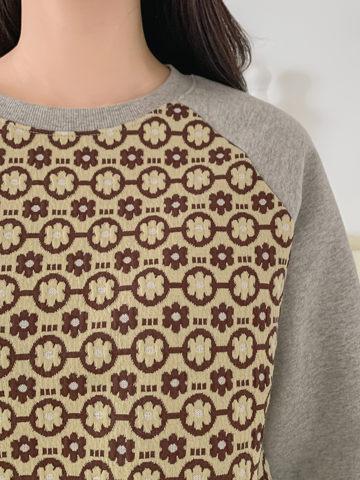 裏起毛ラウンドネック花柄カラースウェット | 詳細画像13