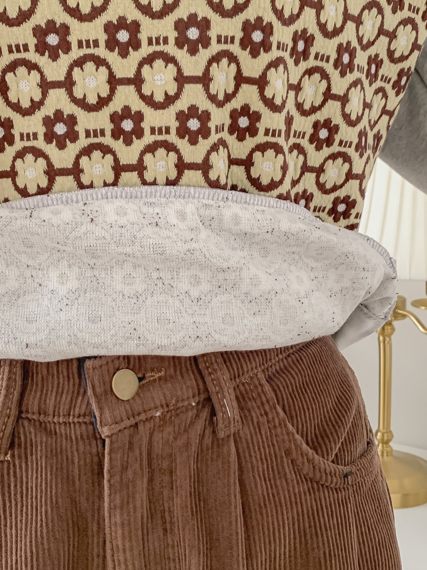 裏起毛ラウンドネック花柄カラースウェット | 詳細画像14