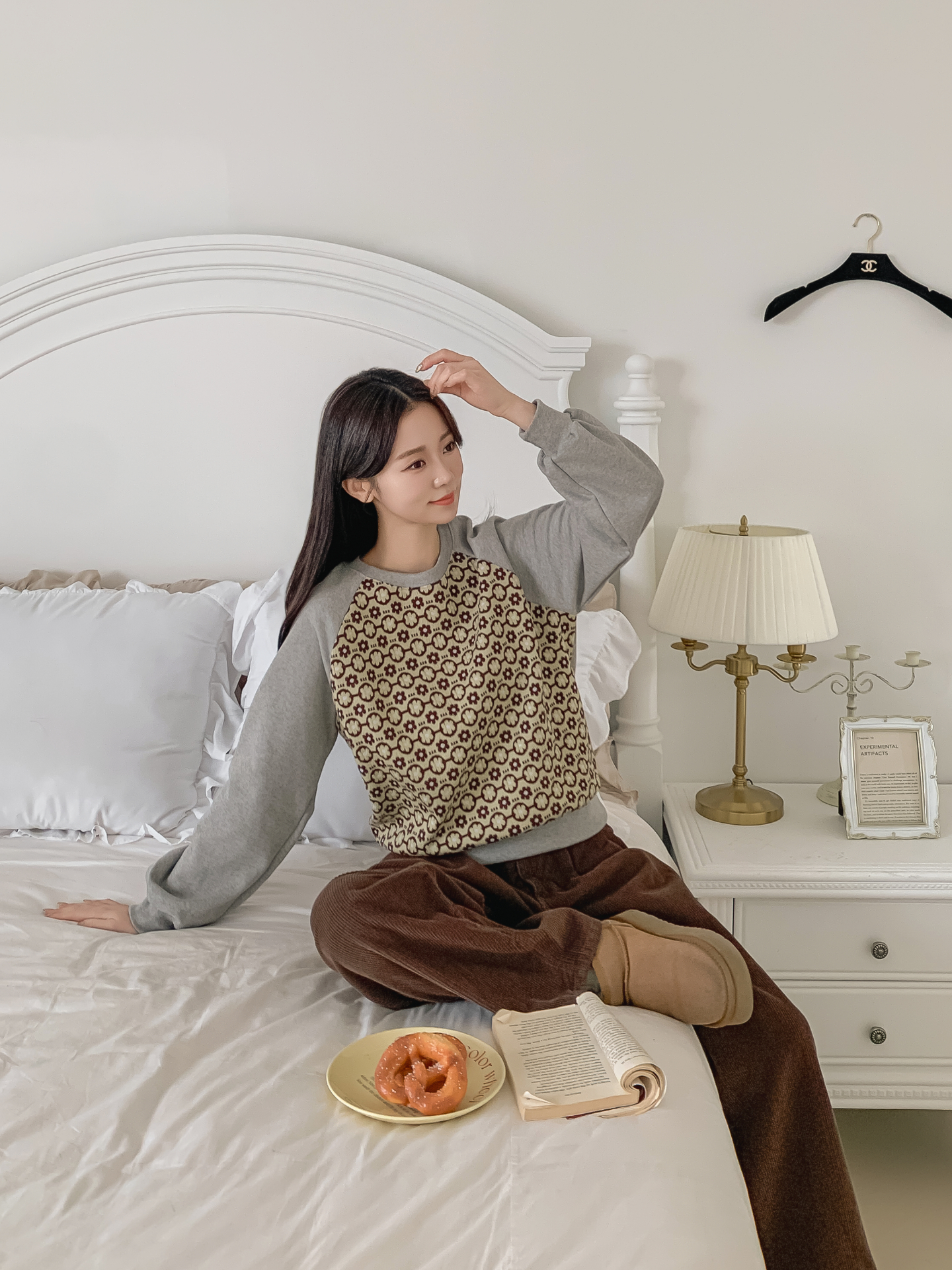 裏起毛ラウンドネック花柄カラースウェット | 詳細画像17