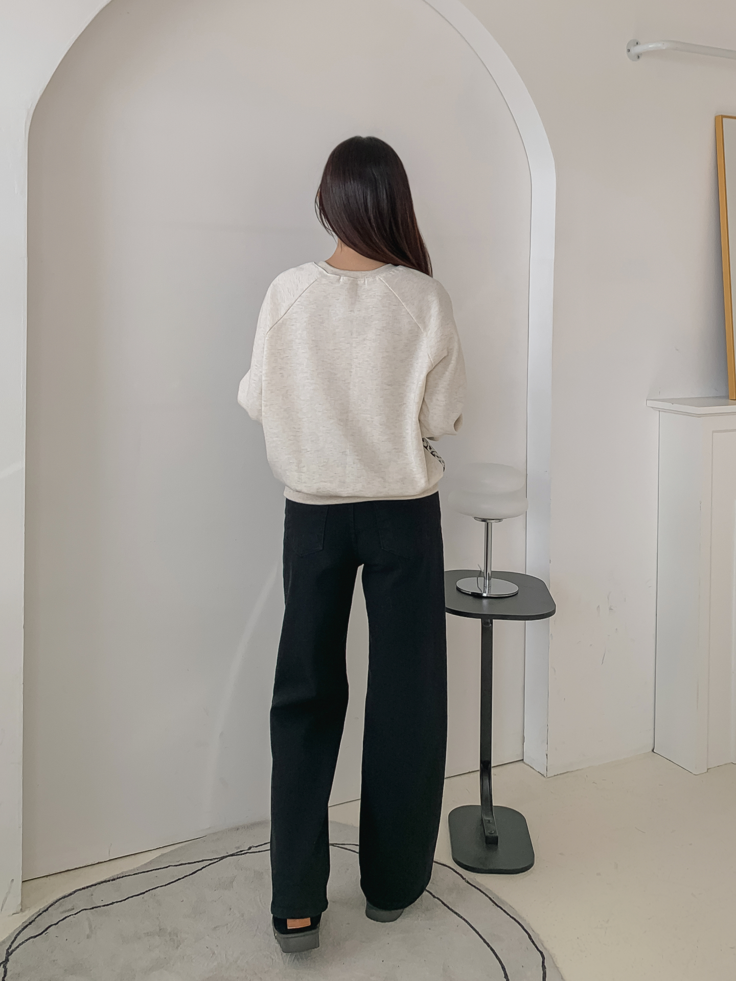 裏起毛ラウンドネック花柄カラースウェット | 詳細画像5