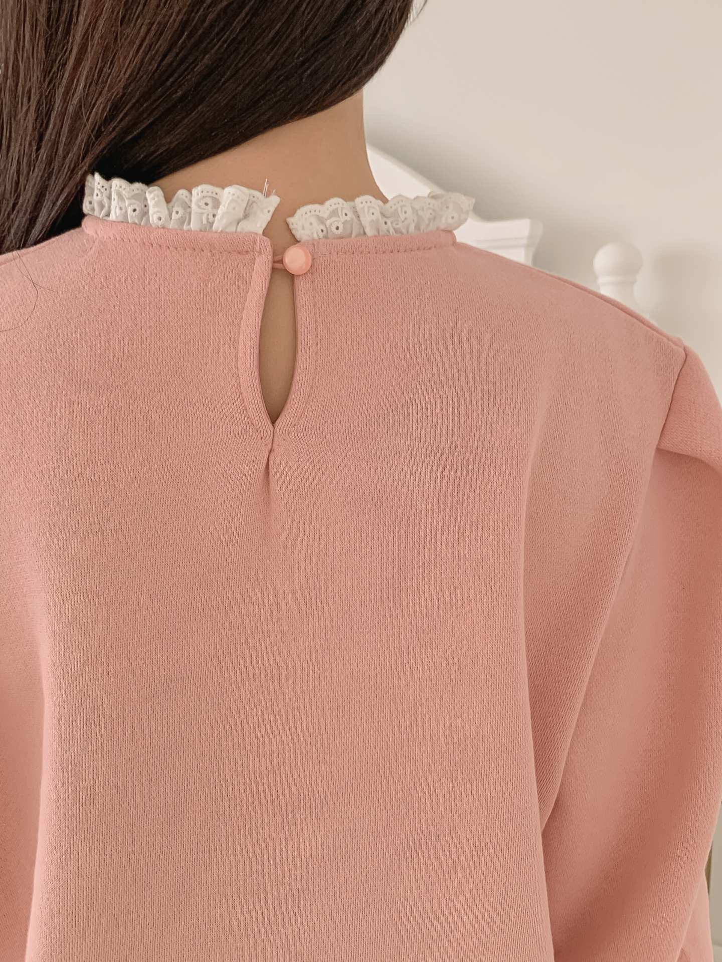 裏起毛ラウンドネックプリントレースカラースウェット | 詳細画像8