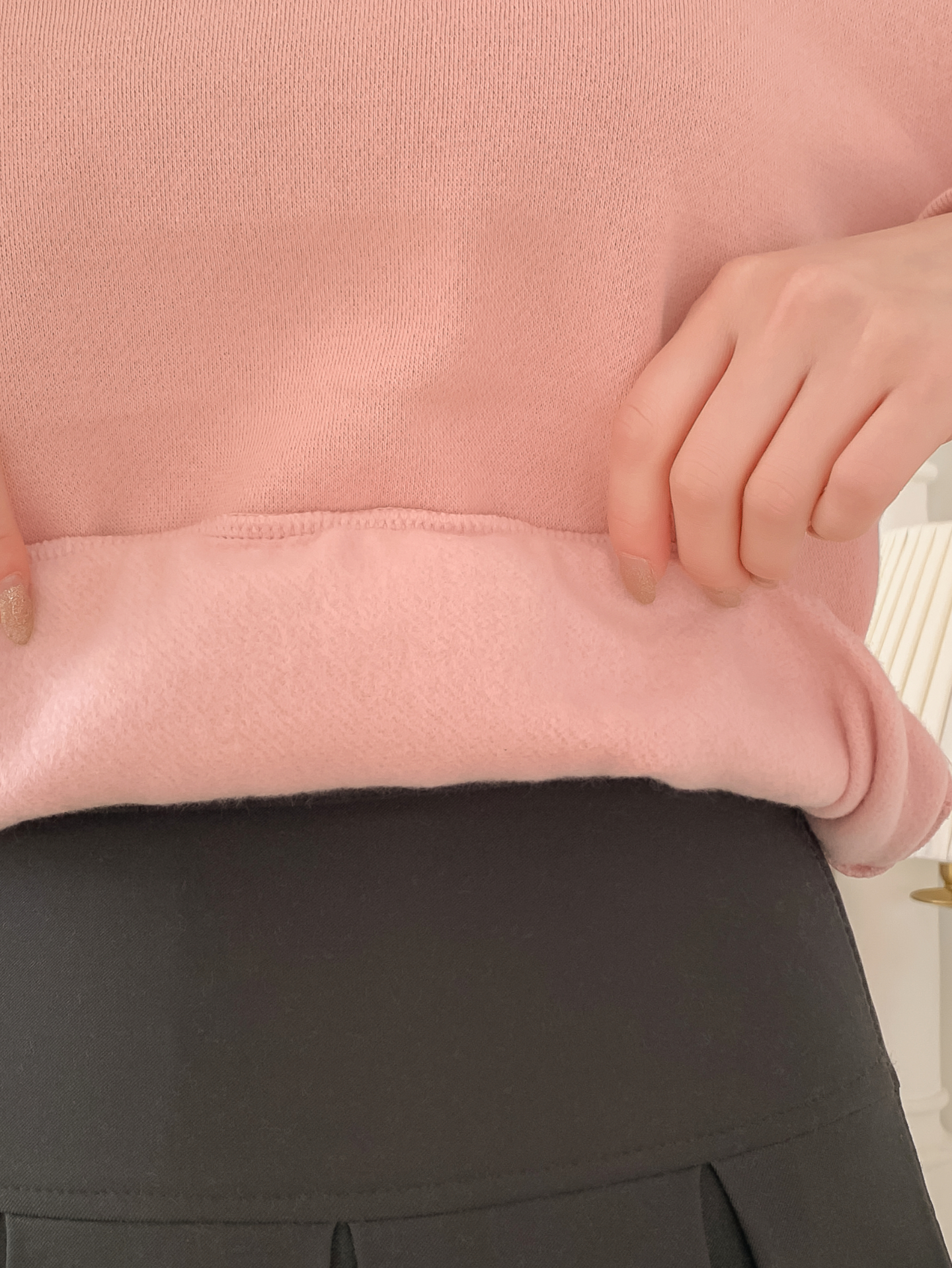 裏起毛ラウンドネックプリントレースカラースウェット | 詳細画像11