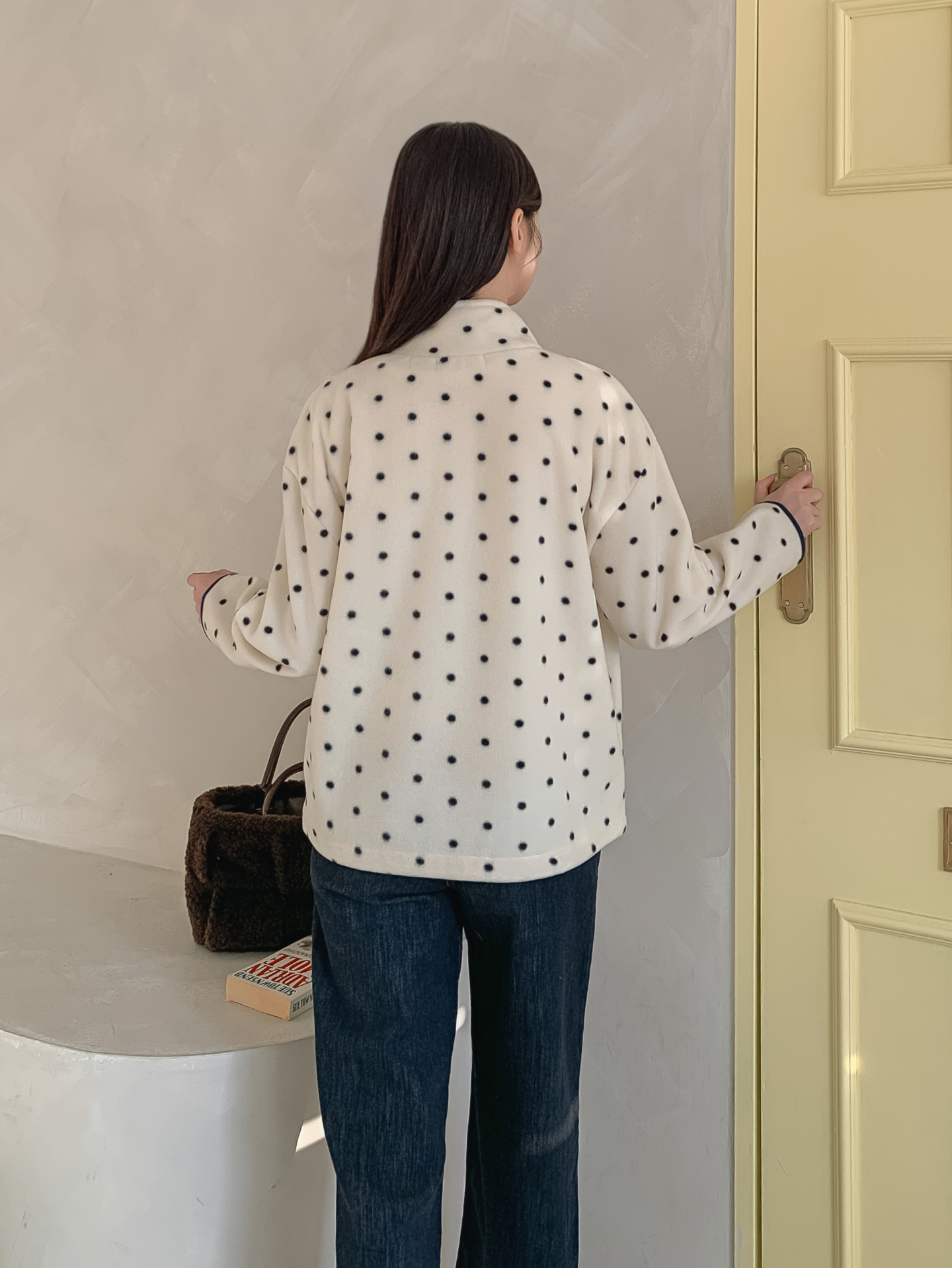 フリースハイネックハーフジップドットスウェット | 詳細画像8