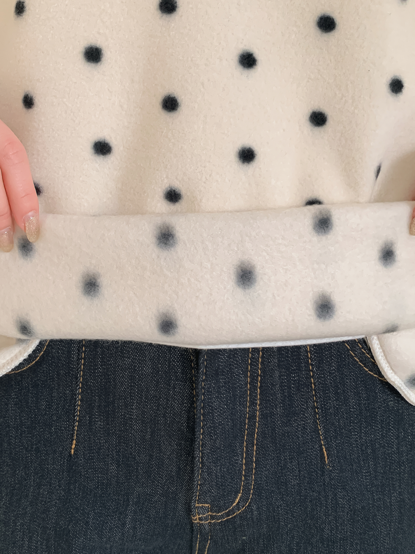 フリースハイネックハーフジップドットスウェット | 詳細画像11