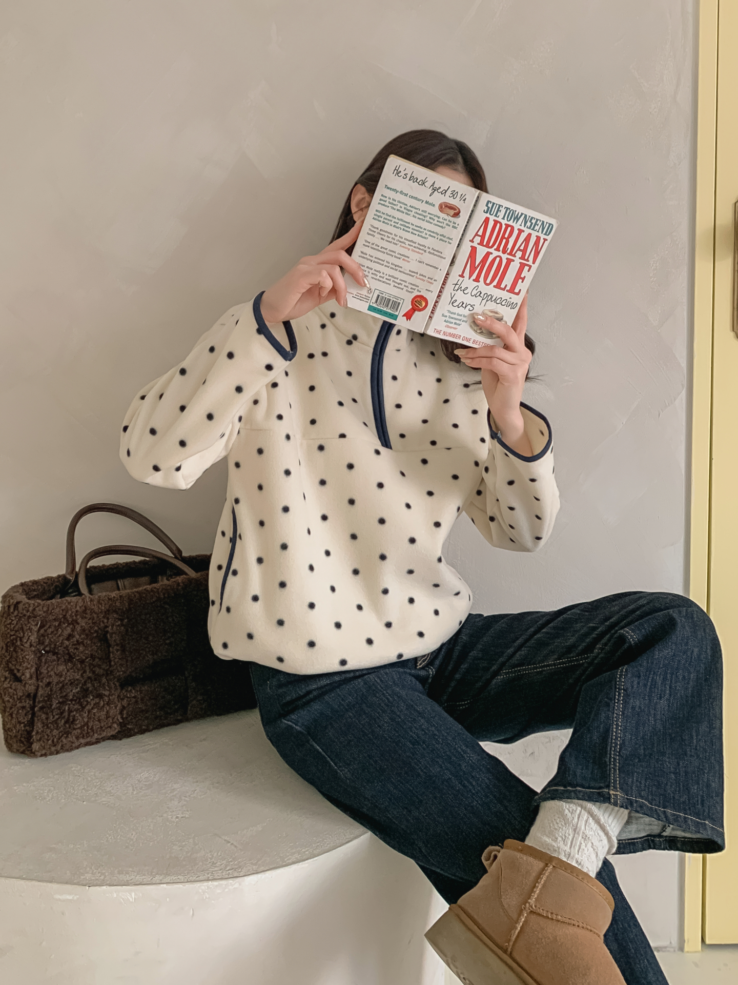 フリースハイネックハーフジップドットスウェット | 詳細画像18