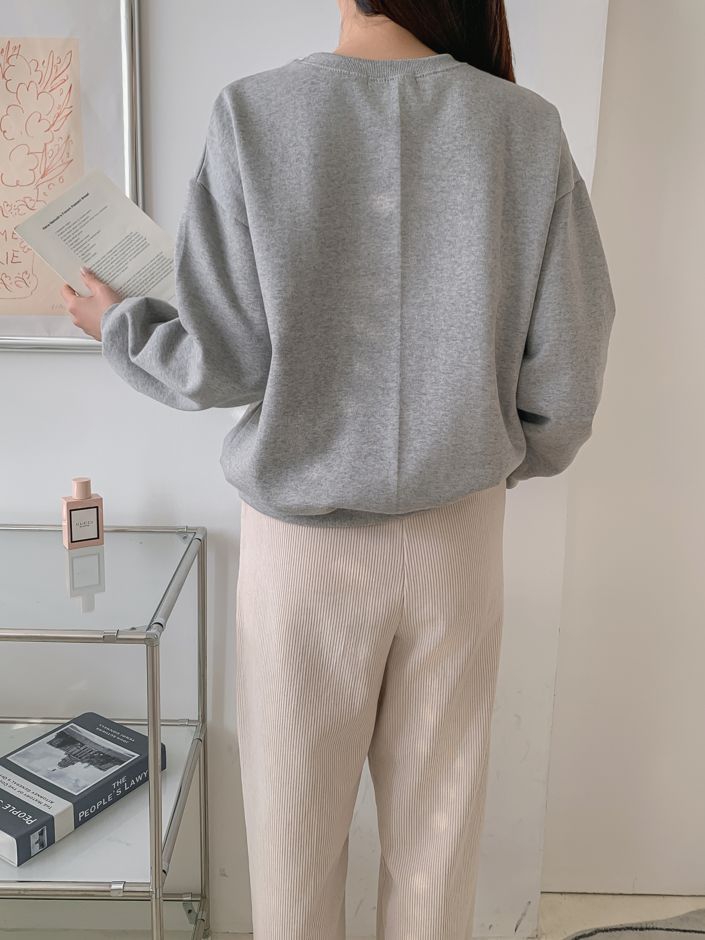 裏起毛ラウンドネックベーシックアーガイルスウェット | 詳細画像22