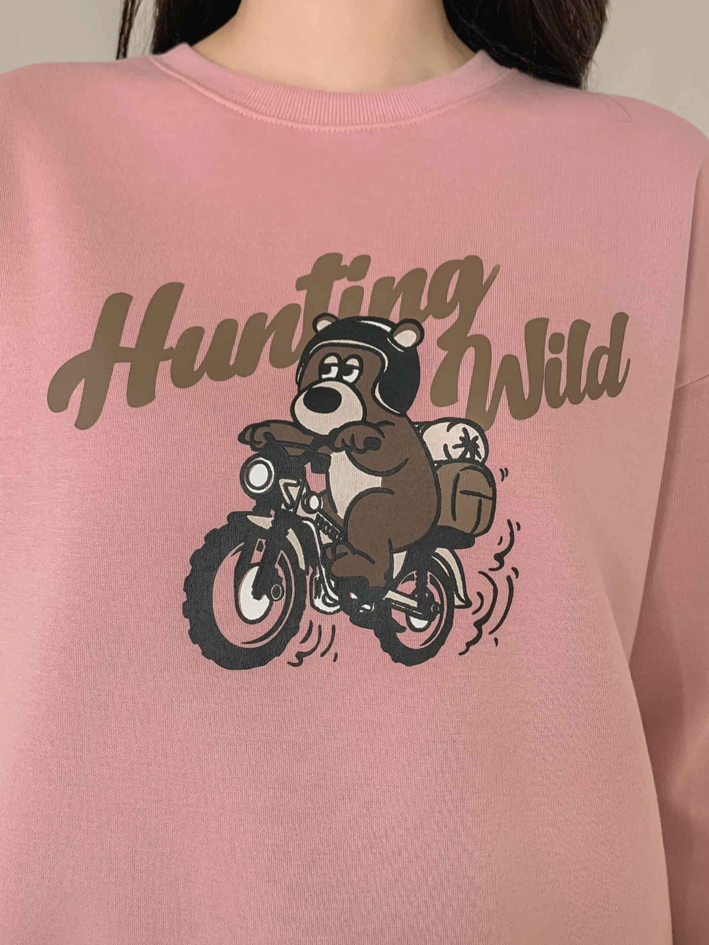 裏起毛ラウンドネックベーシックプリントカラースウェット | 詳細画像9