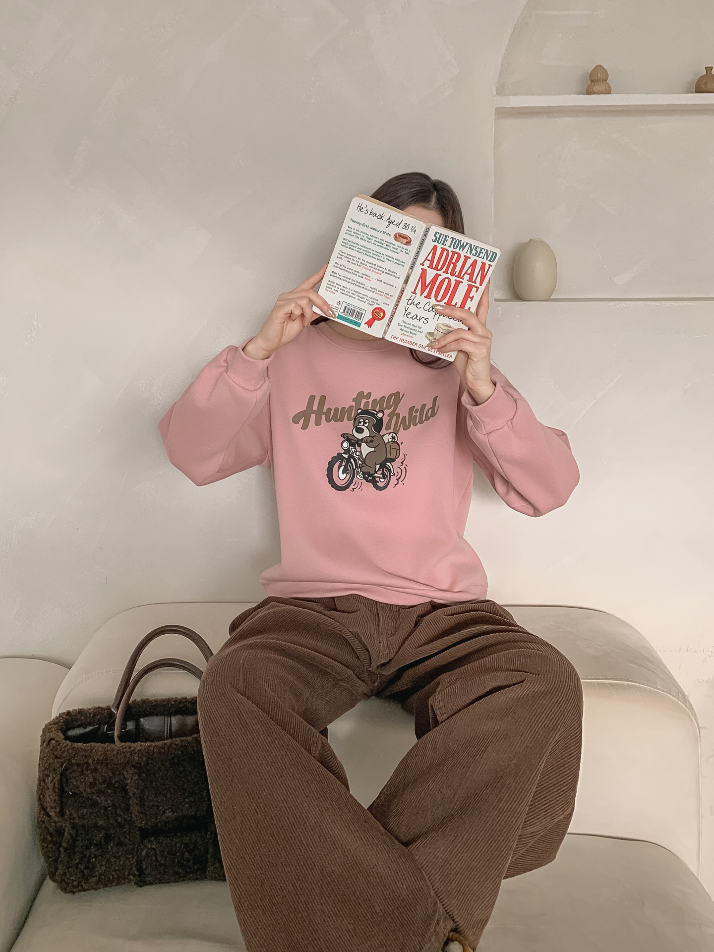 裏起毛ラウンドネックベーシックプリントカラースウェット | 詳細画像12