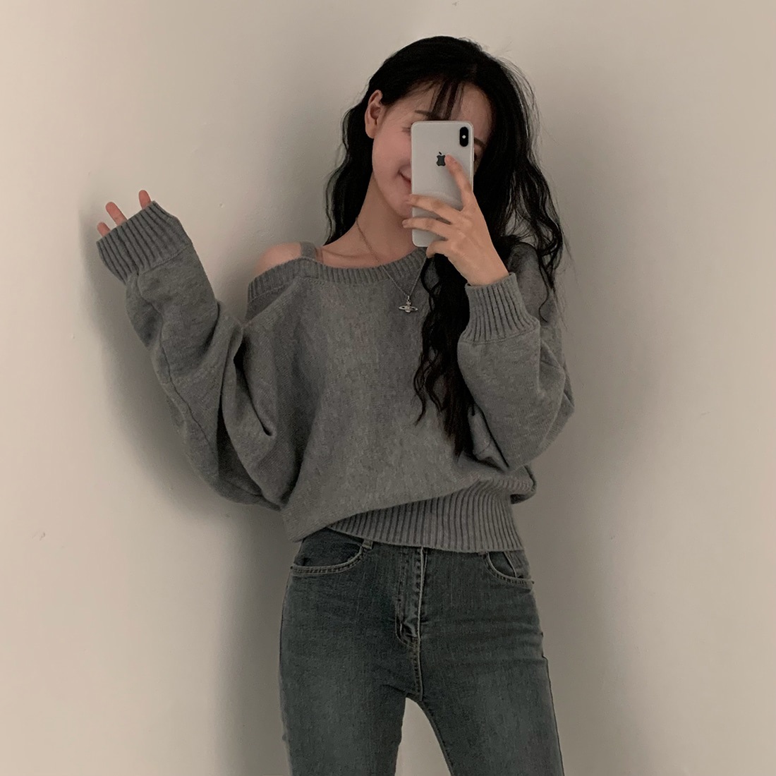 オフショルダードルマンニット | 詳細画像7