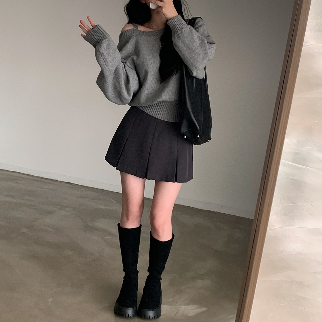 オフショルダードルマンニット | 詳細画像11