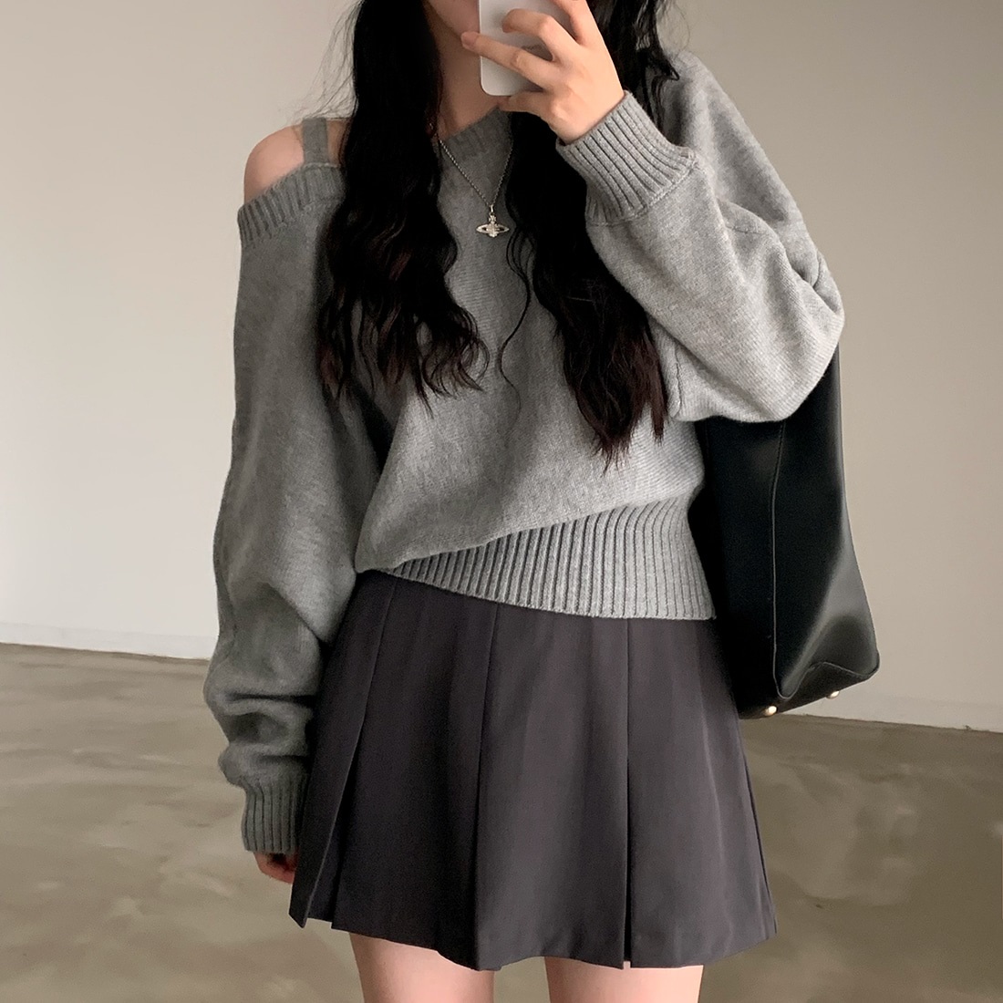 オフショルダードルマンニット | 詳細画像12